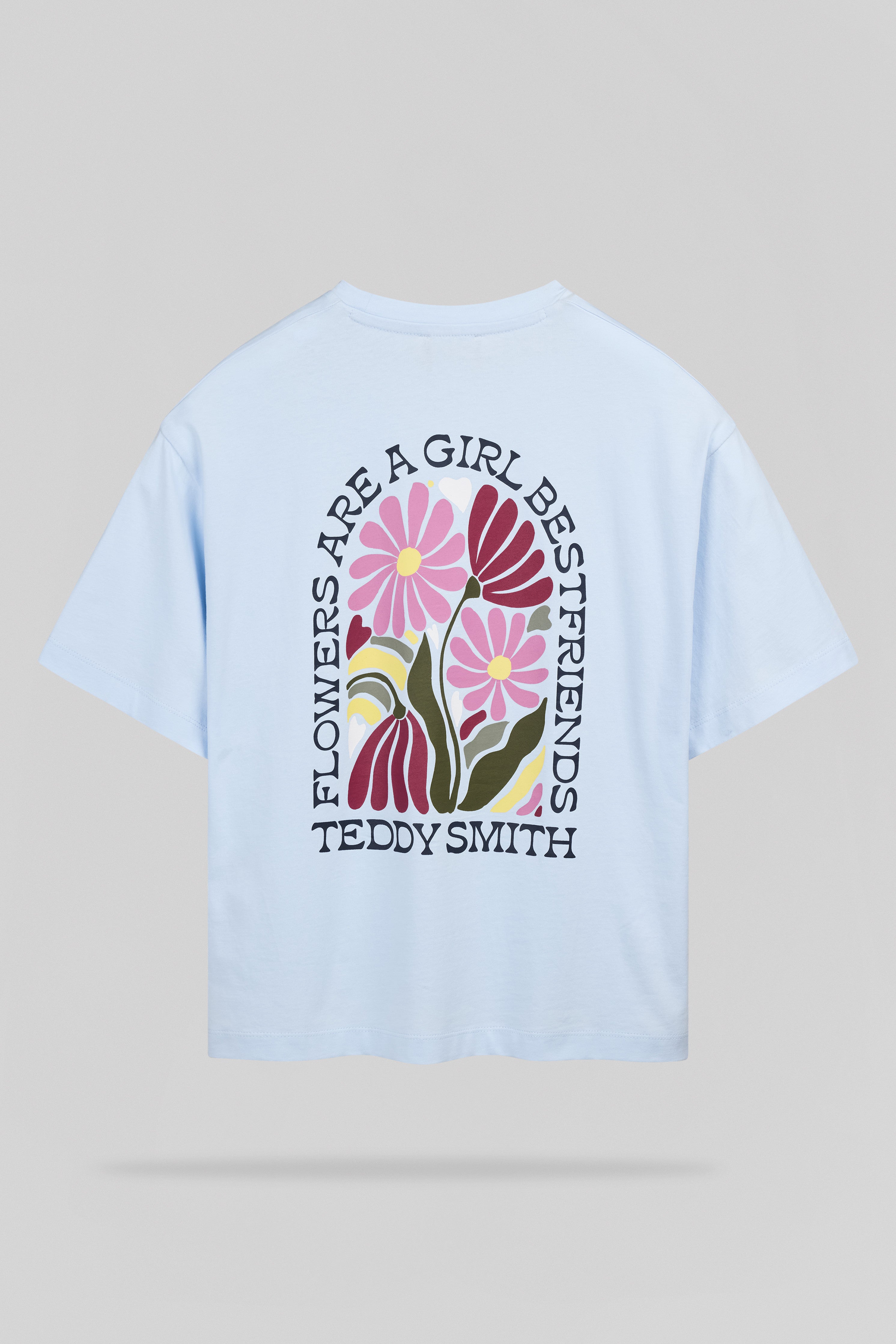 Teddy Smith T-Flowa MC t-shirt bleu clair floral femme ample