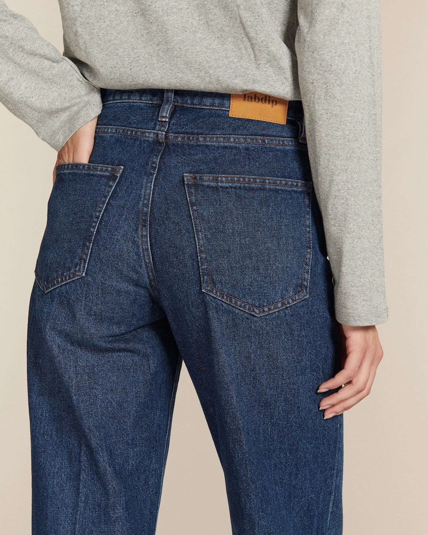 Labdip Sully Long jean droit large bleu stone taille haute