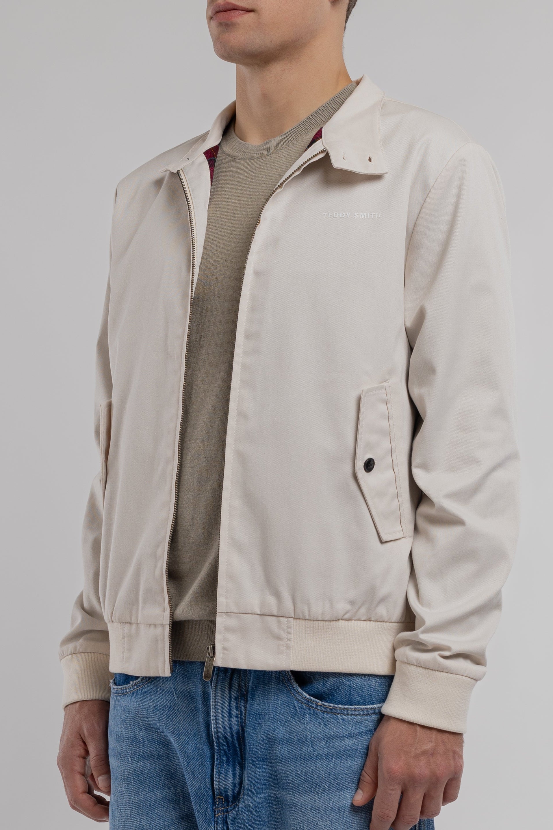 Teddy Smith Sanson 2 Cream blouson crème twill coton