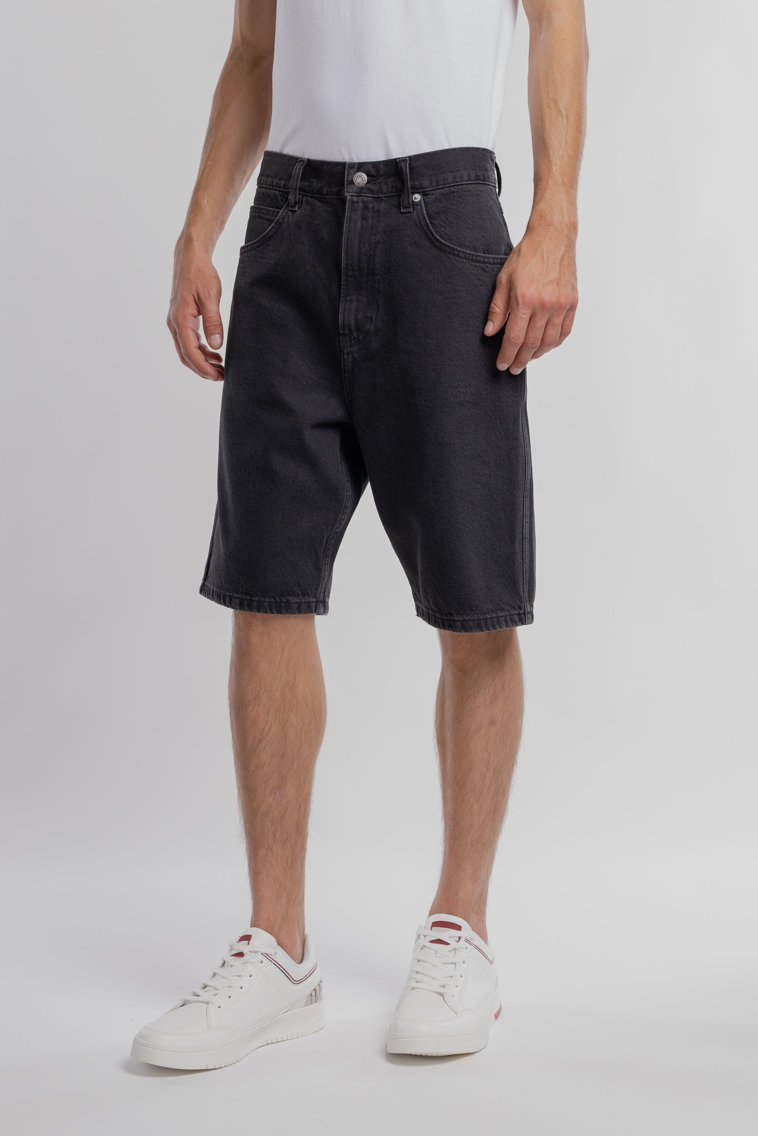 Teddy Smith S-Axel SH short jean noir usé ample