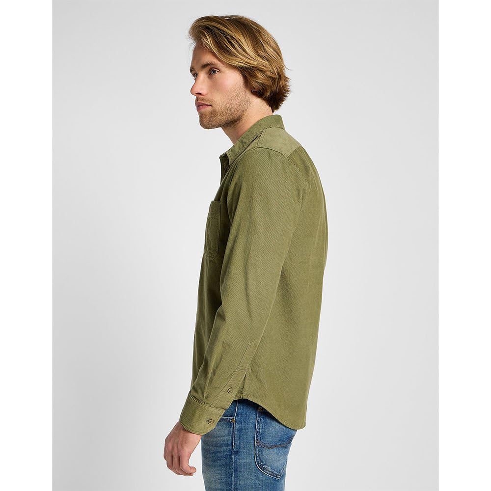 Lee Leesure chemise regular Mercantile Green coton homme