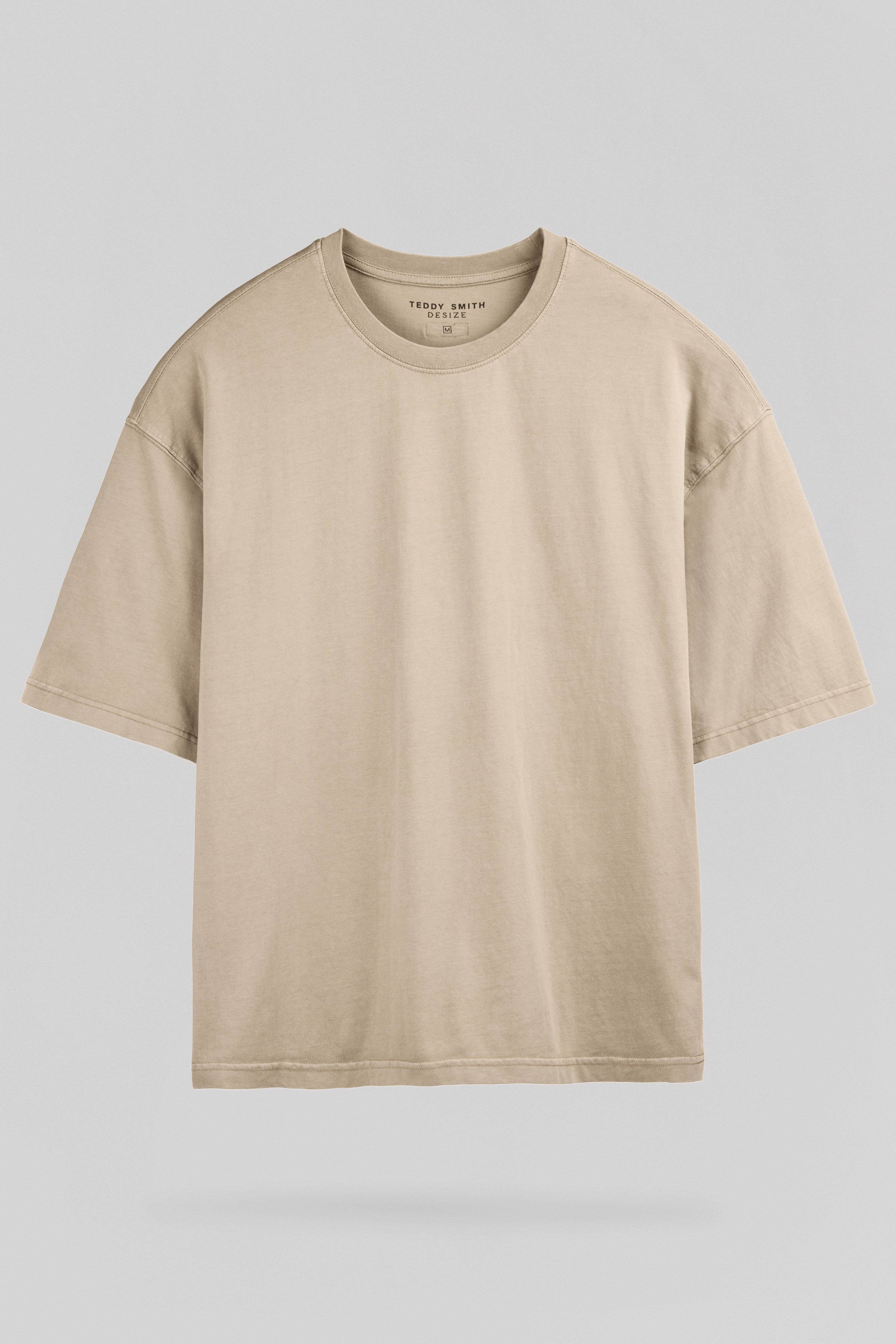 Teddy Smith T-Essential T-Shirt Beige Lin Oversize Coton
