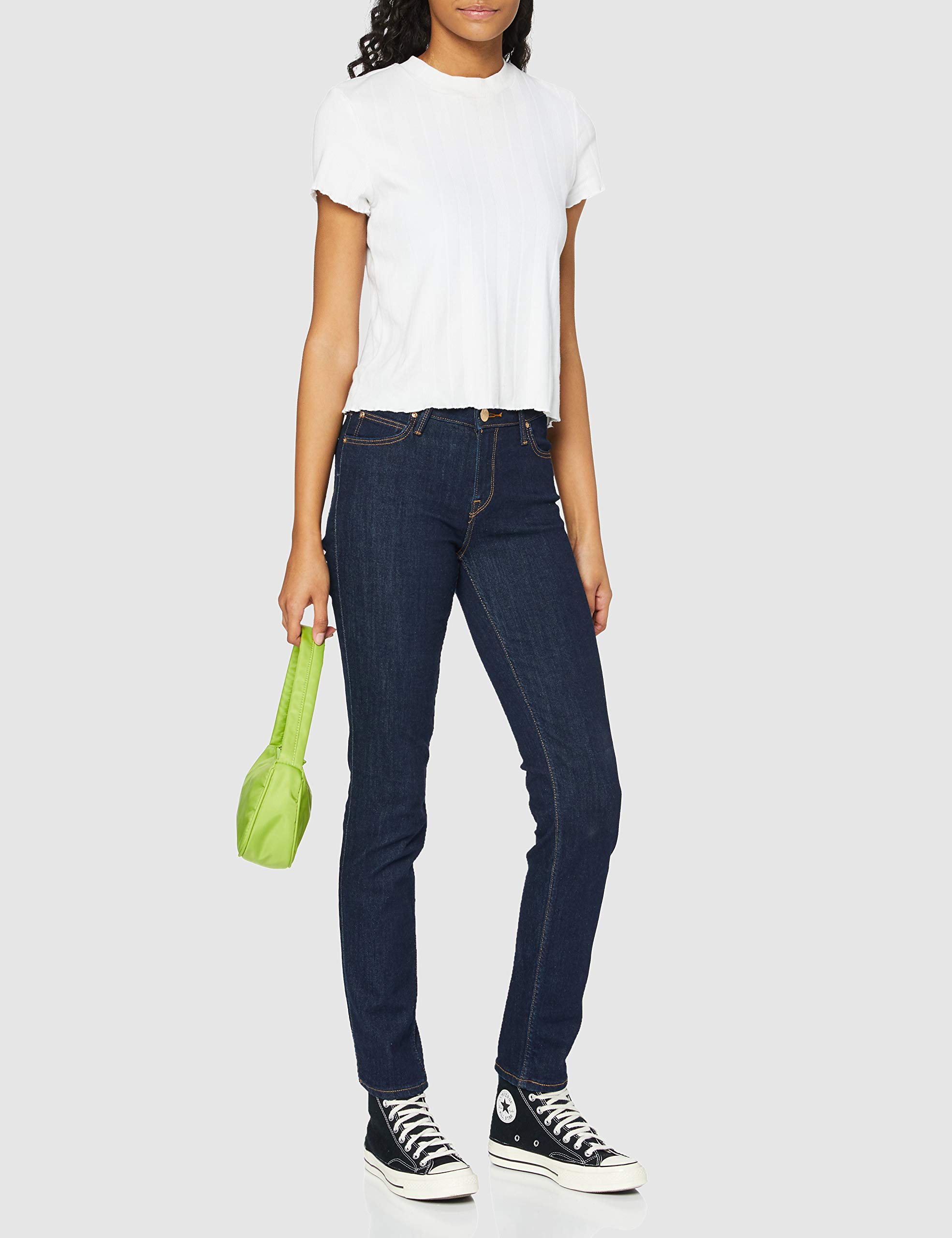 Lee Elly jean femme slim droit Mid Conversation taille haute