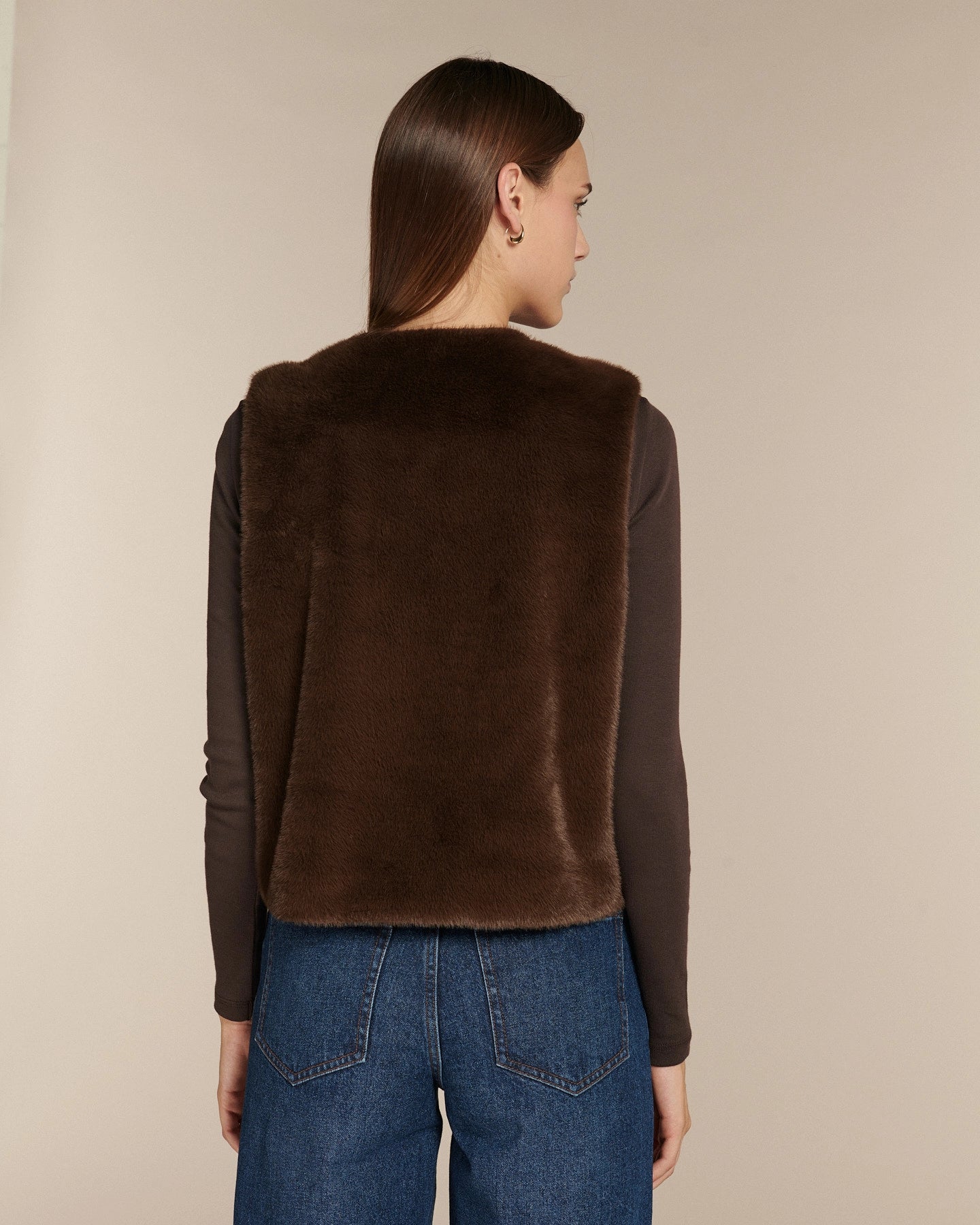 Labdip Baci gilet fausse fourrure mink paddington