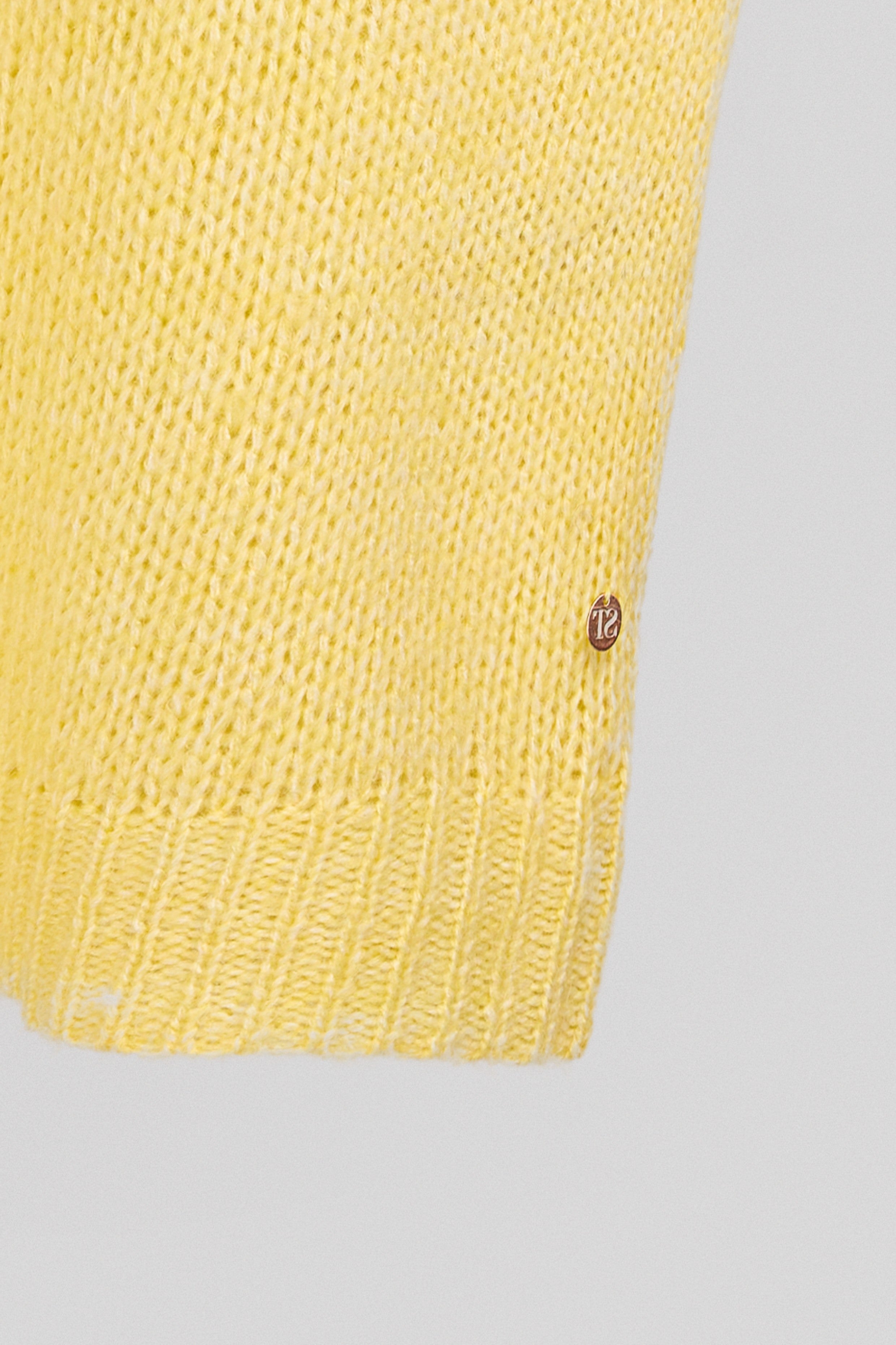 Teddy Smith P-Mochi Pull femme oversize jaune citron laine