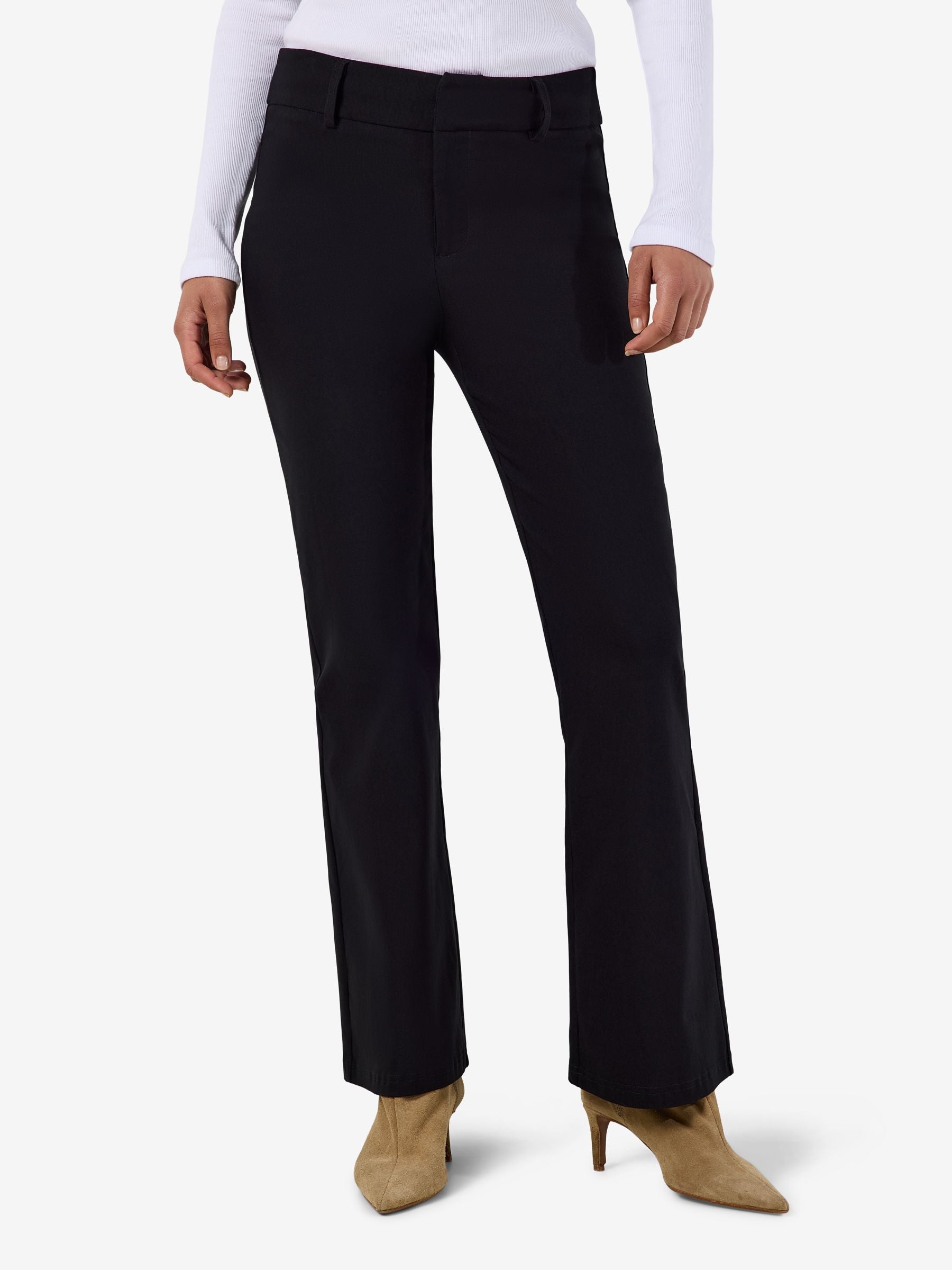Noisy May Wayne pantalon 7/8 jambe large taille classique