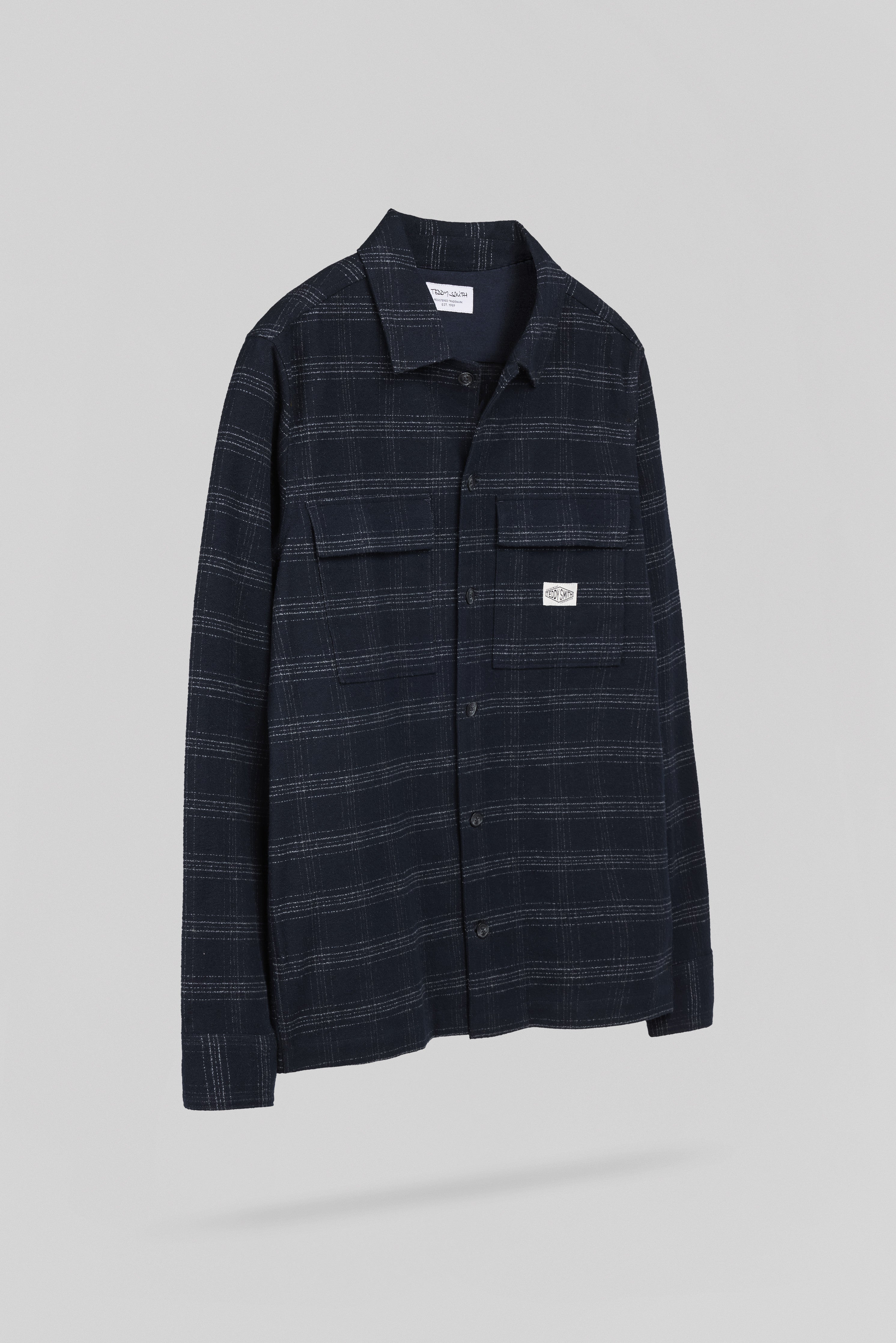 Teddy Smith C-Luis ML chemise carreaux dark navy homme