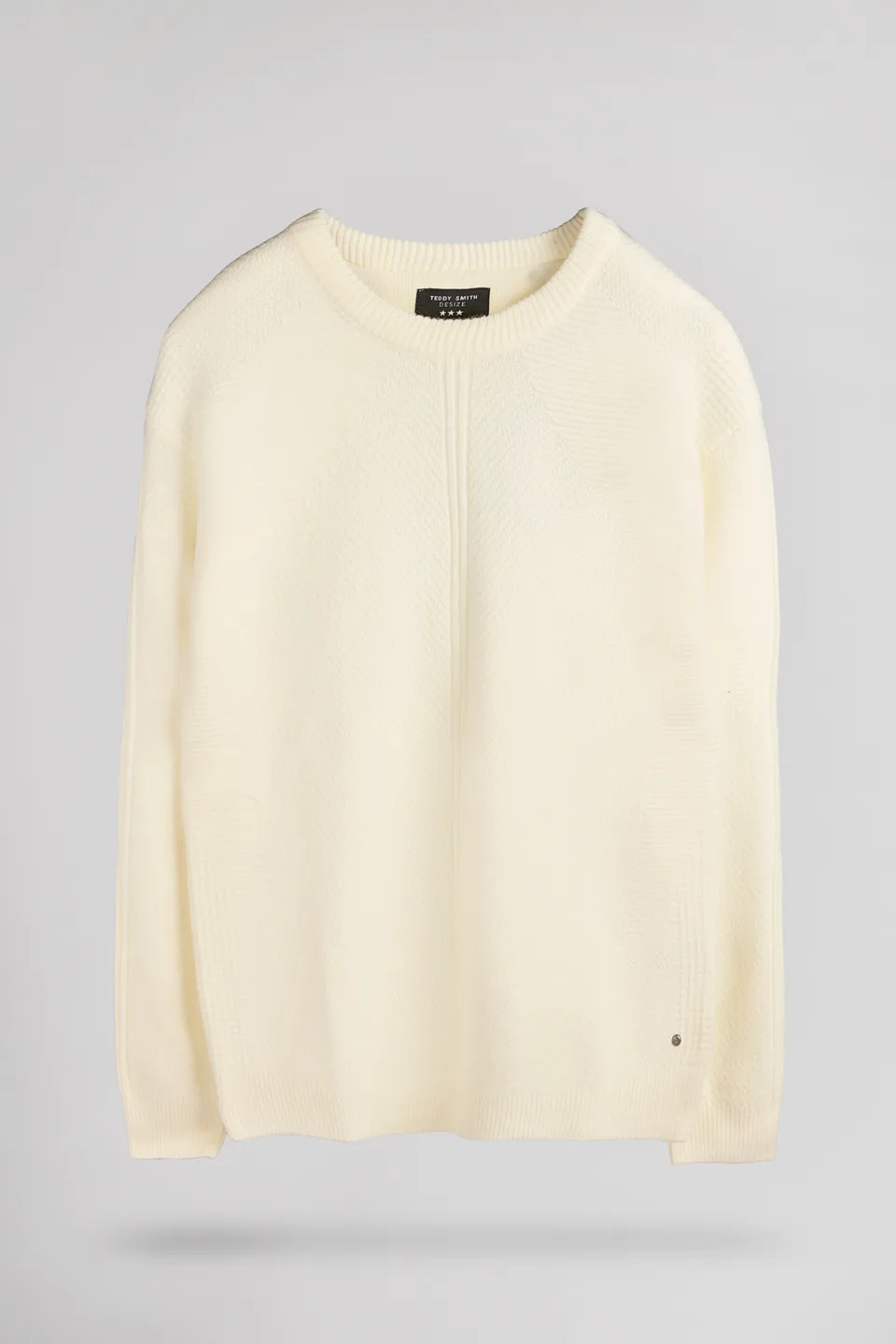 Teddy Smith P-Magnus pull col rond blanc