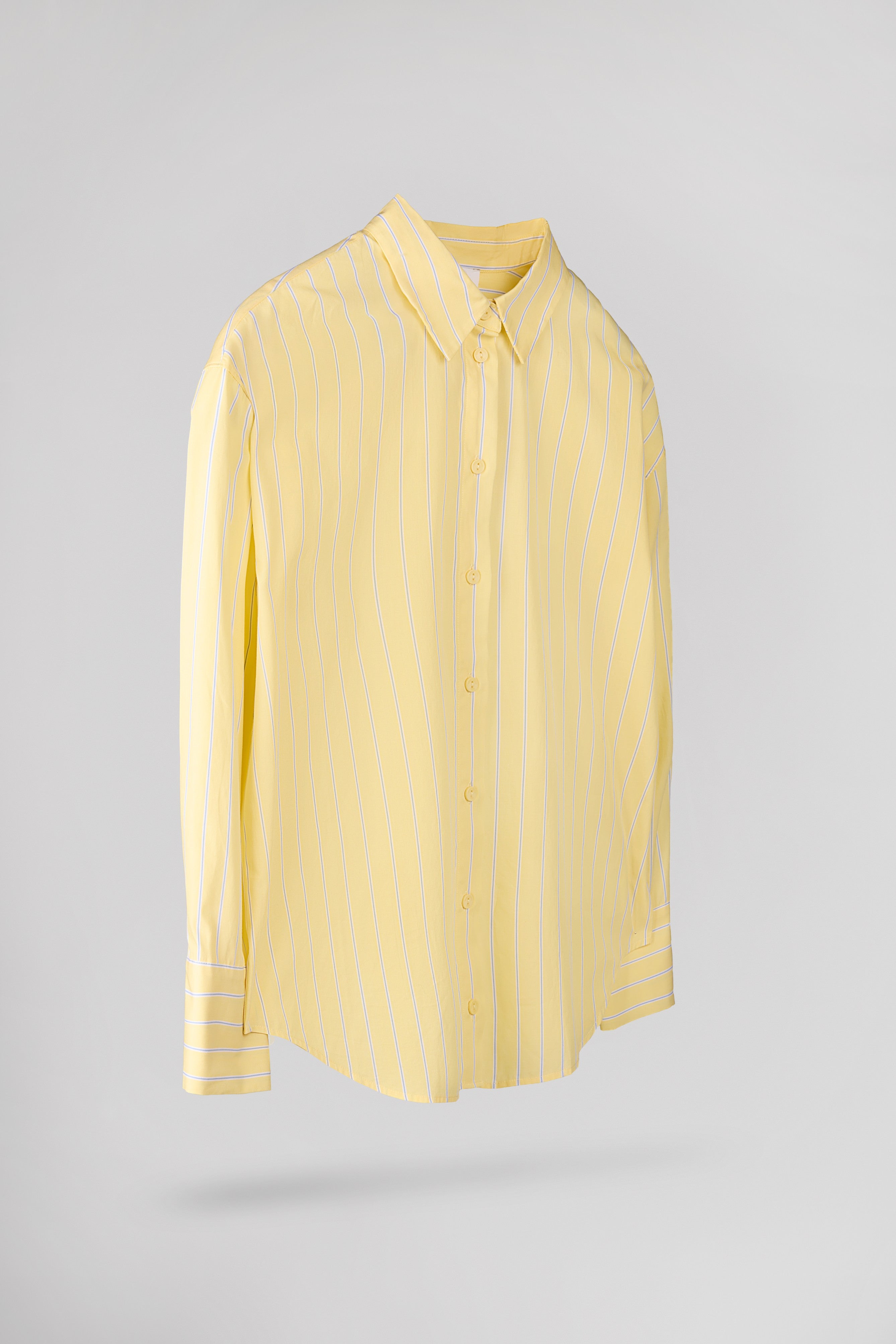 Teddy Smith C-CHARLINA chemise jaune citron rayée oversize