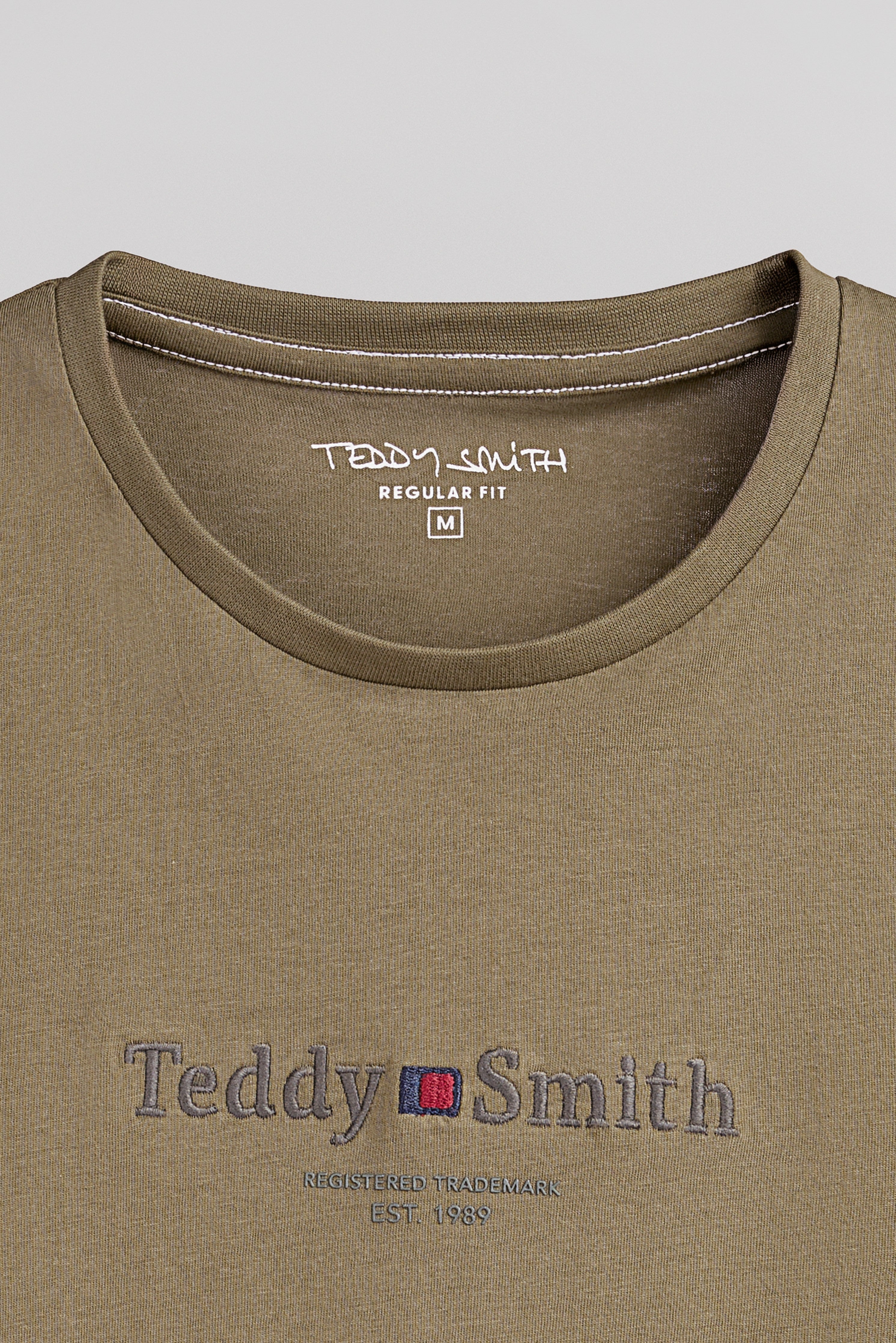 Teddy Smith T-Jim MC t-shirt homme Dusty Kaki coton