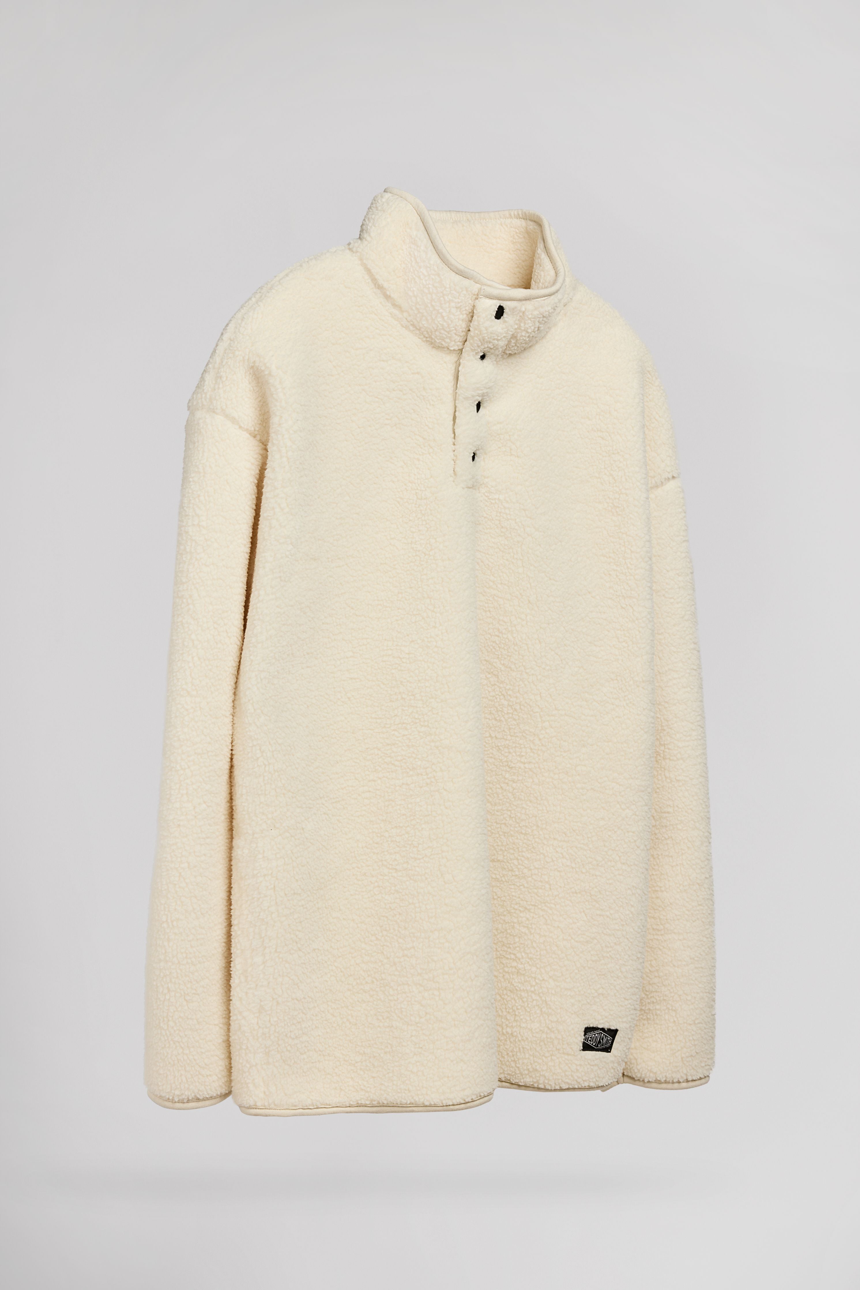 Teddy Smith S-Cliff Jr sweat sherpa blanc ivoire garçon
