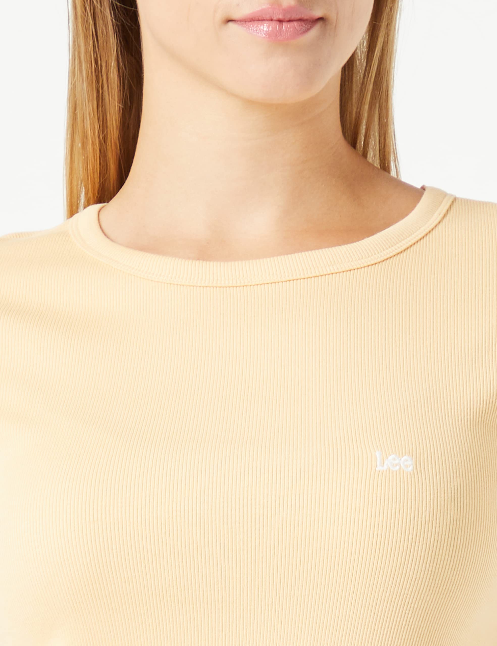Lee Tea SS Rib t-shirt femme côtelé ajusté taille XL
