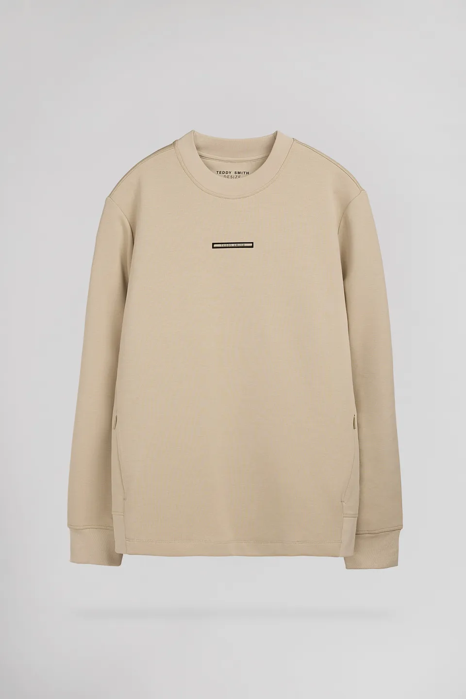 TEDDY SMITH S-FABIAN sweat col rond beige homme