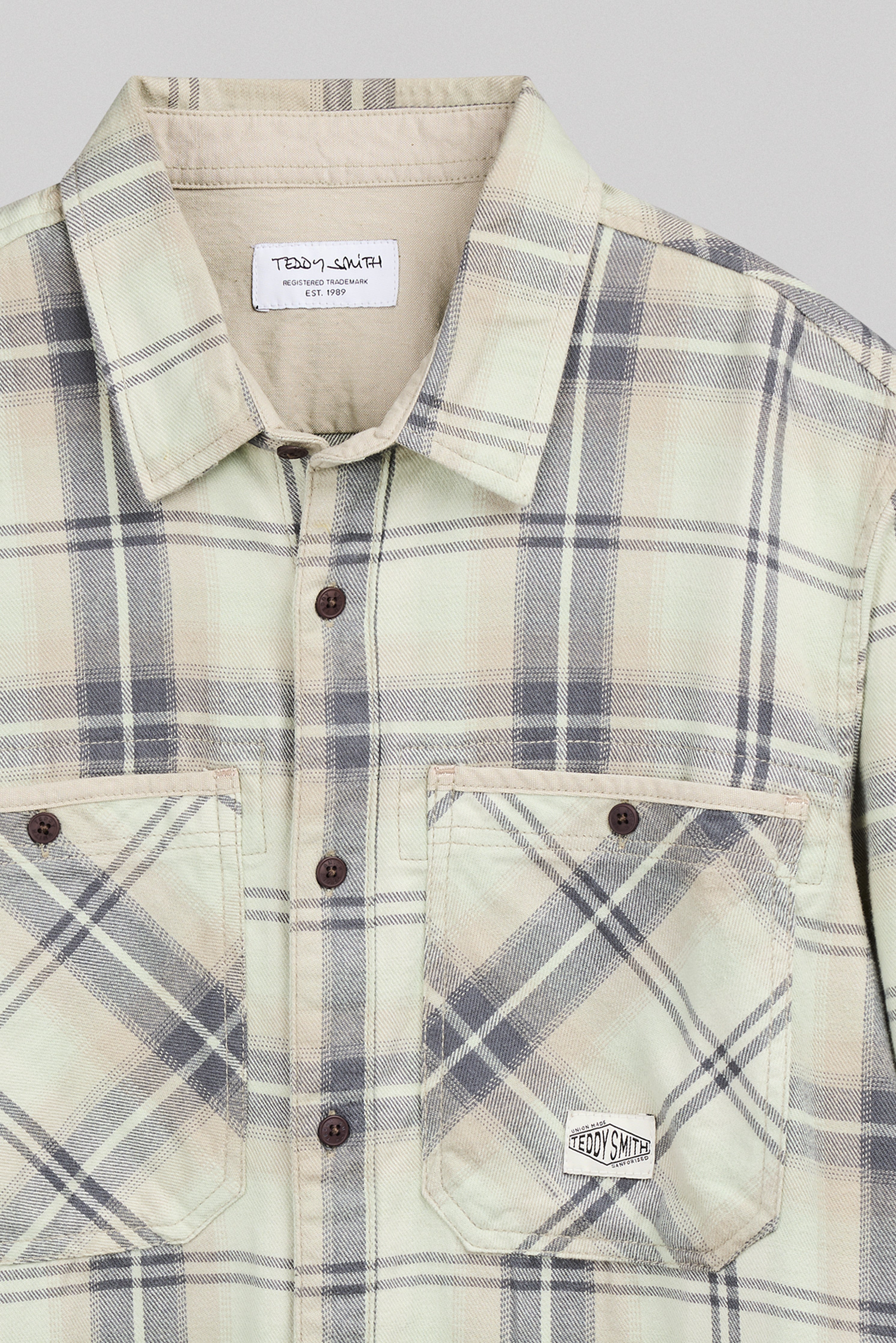 Teddy Smith C-Trent ML chemise vert nacre grands carreaux