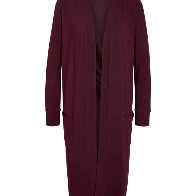 Noisy May gilet long ouvert poches avant brossé