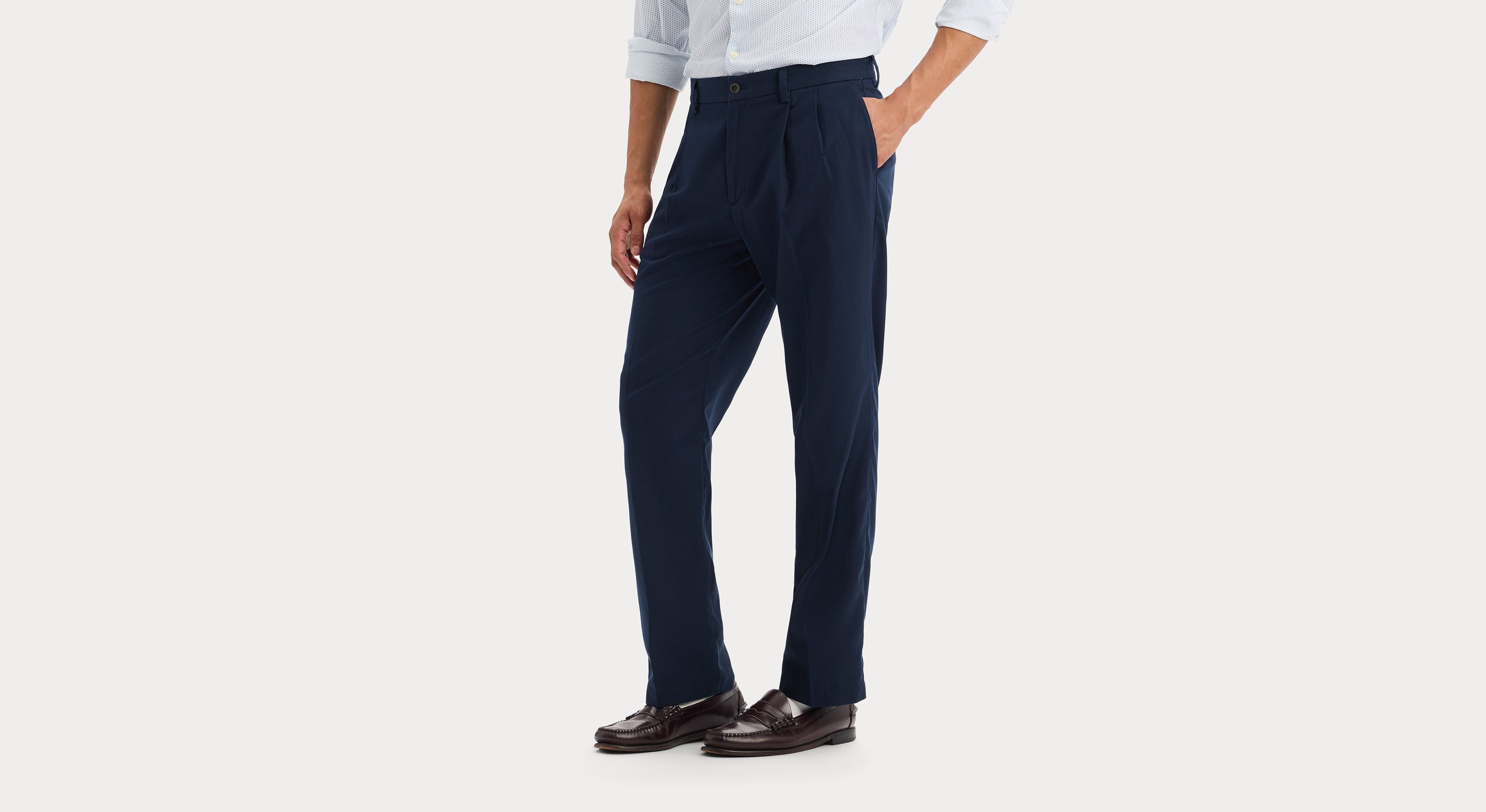 Dockers Signature Khaki Classic chino bleu marine lin