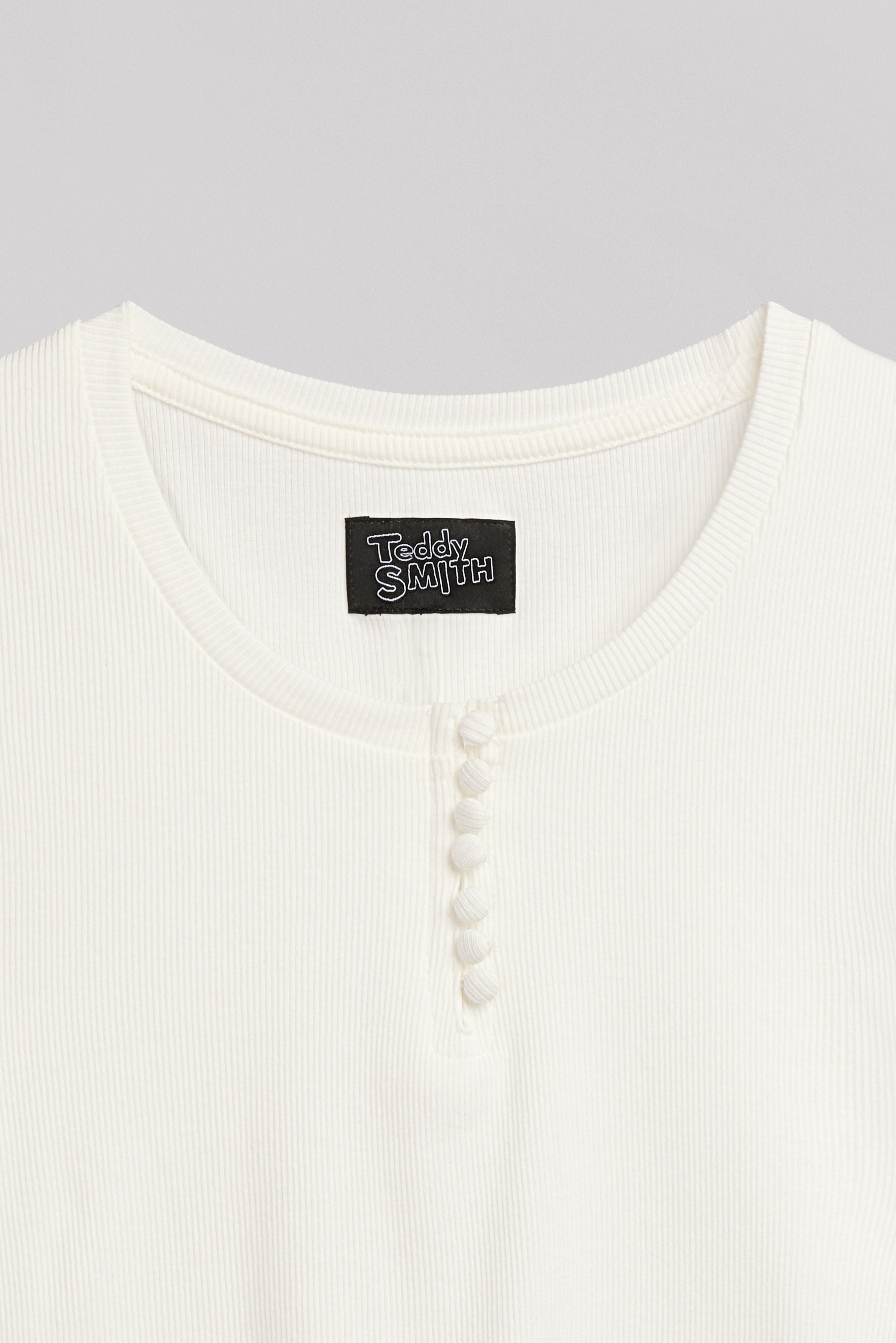 Teddy Smith T-Lol MC Middle White t-shirt femme blanc ajuste