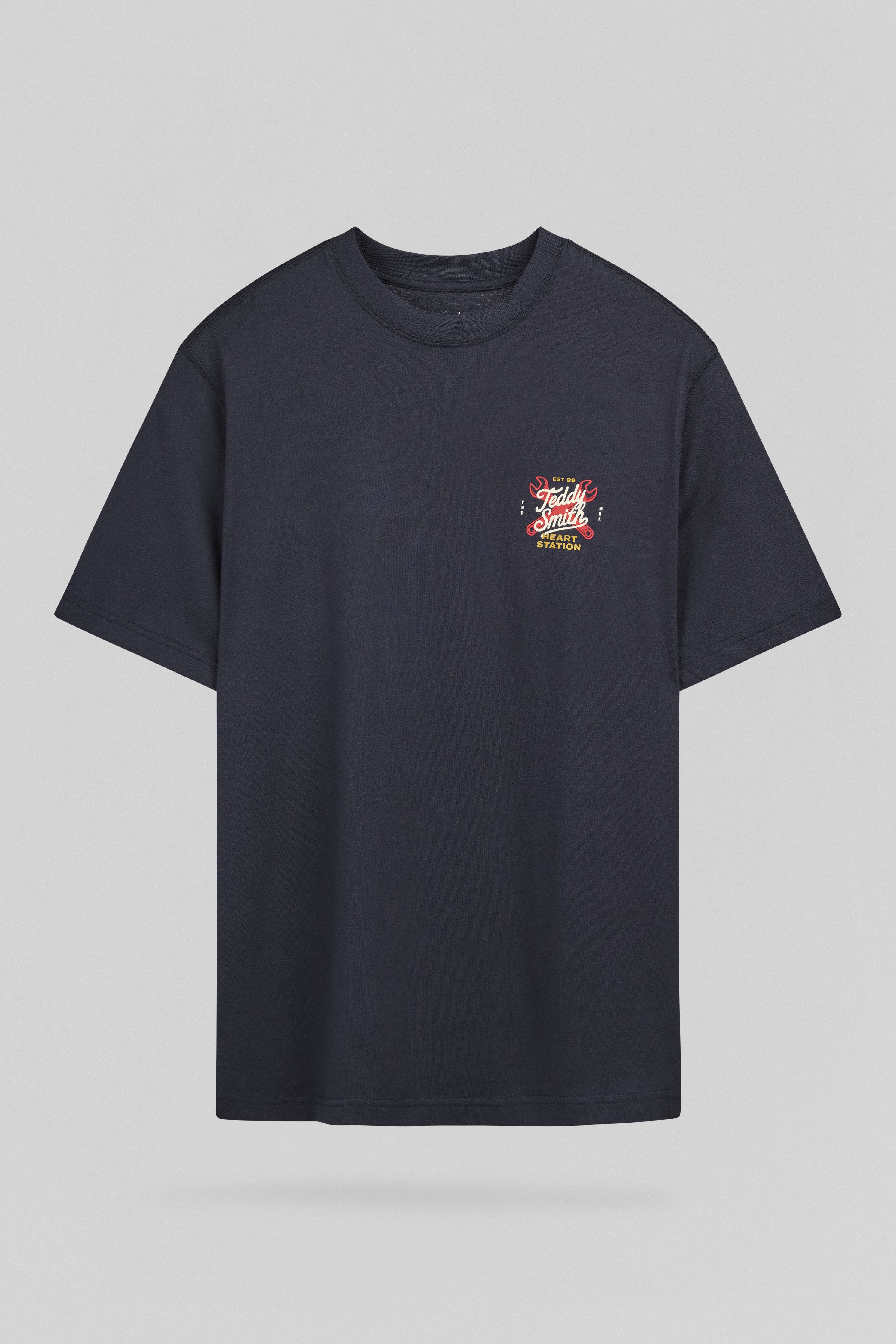Teddy Smith T-Motorheat MC t-shirt loose bleu marine