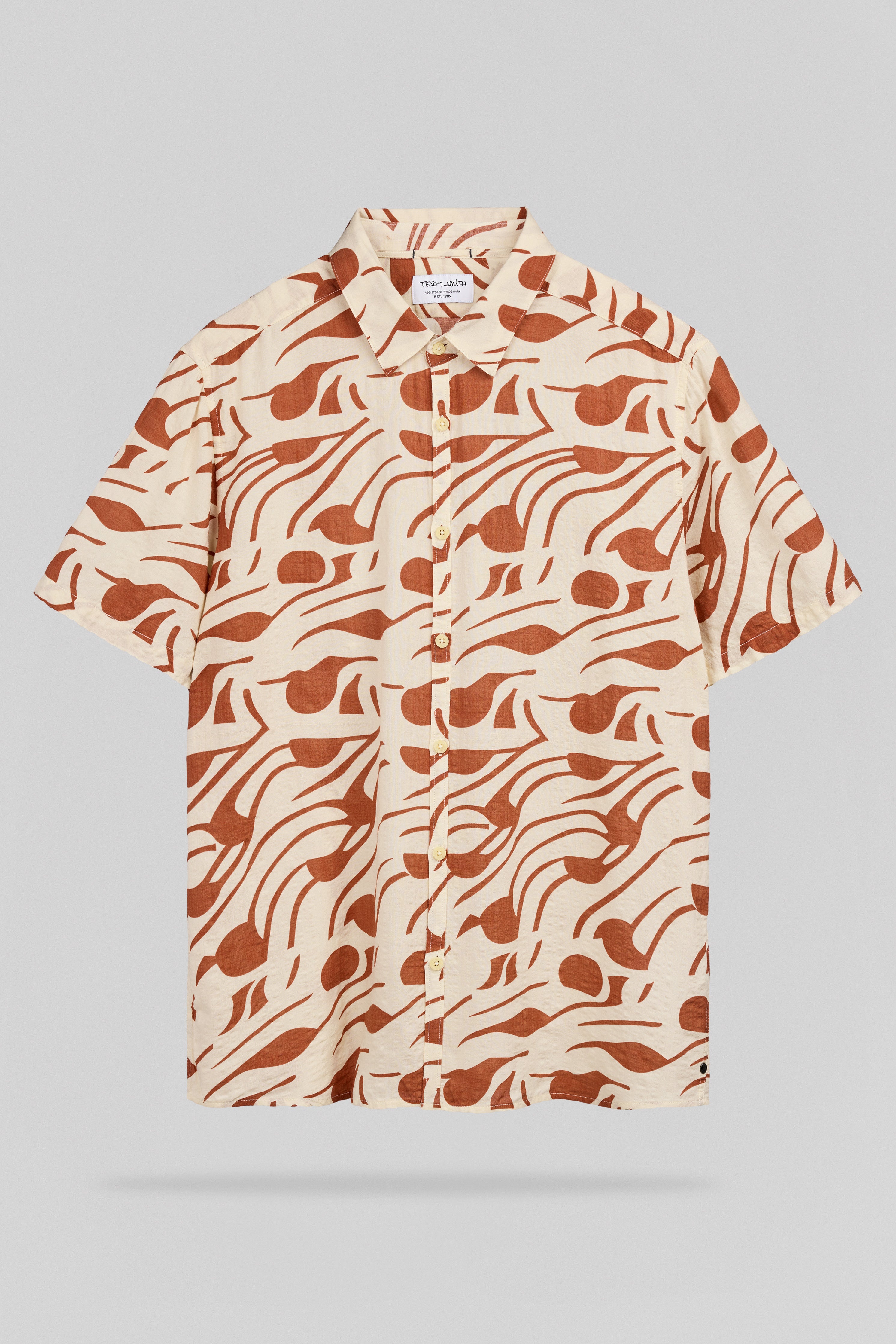 Teddy Smith C-Dixon MC chemise homme cream motifs