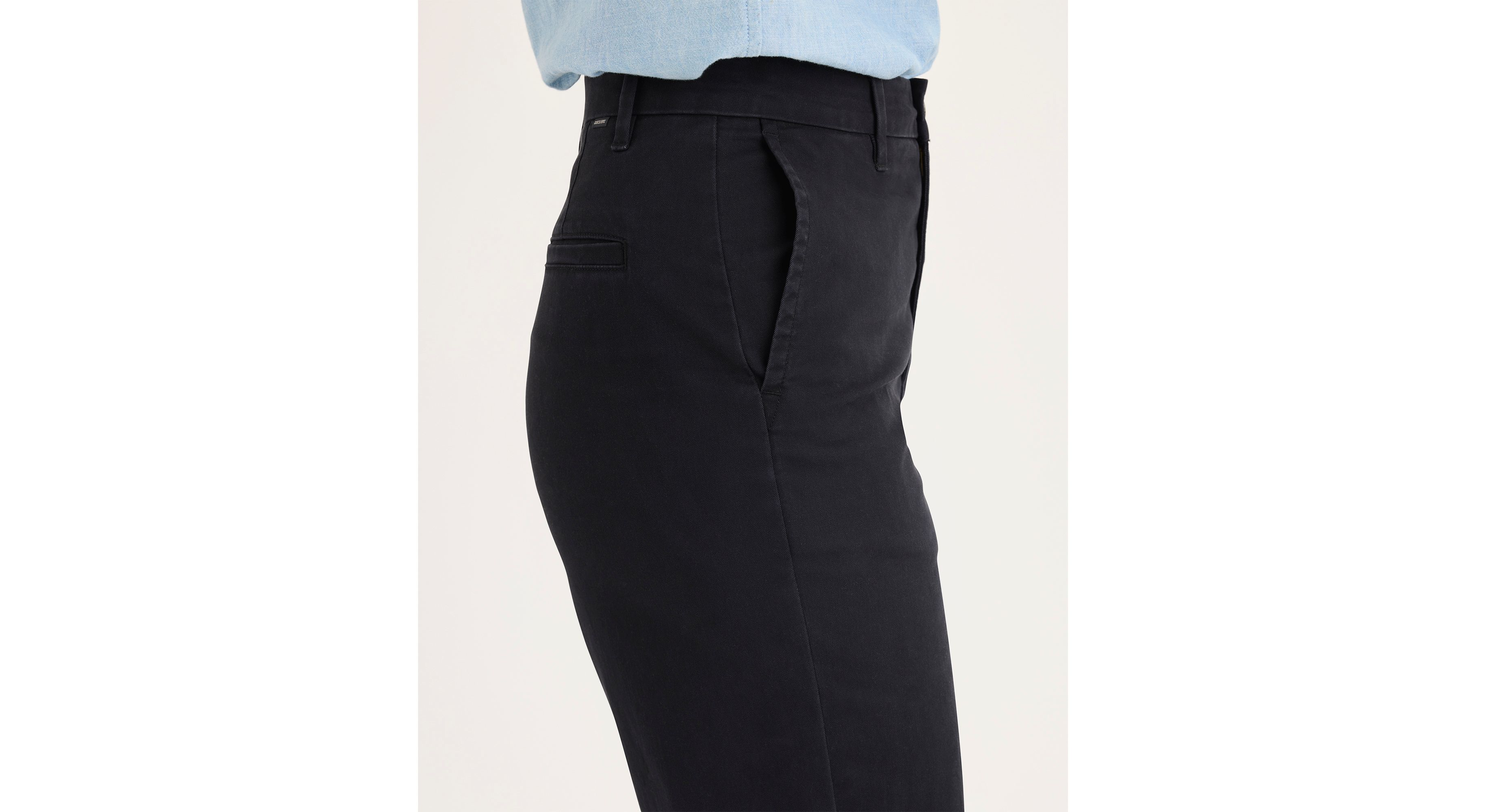 Dockers Blake chino femme straight taille haute noir