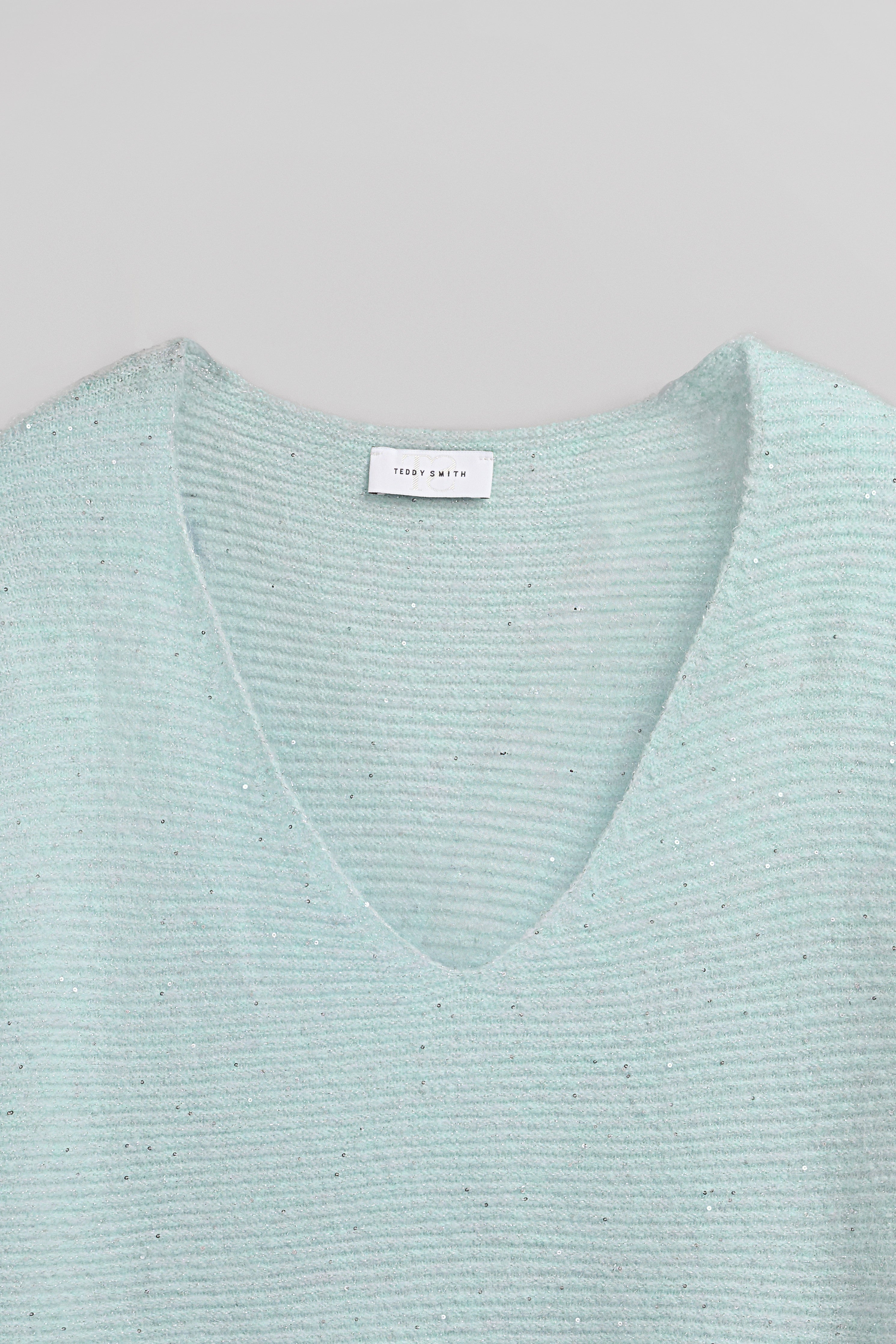 Teddy Smith P-Rachel pull femme stone mint col V