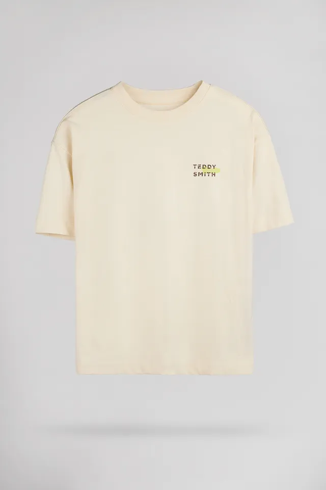 Teddy Smith T-Raymond t-shirt enfant cream coton