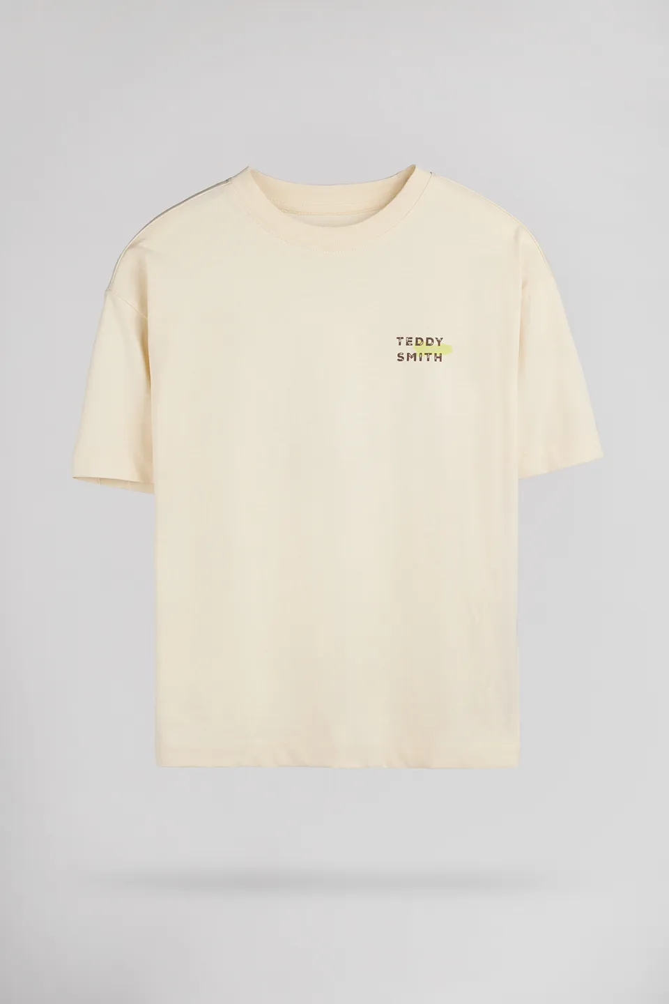 Teddy Smith T-Raymond t-shirt enfant cream coton