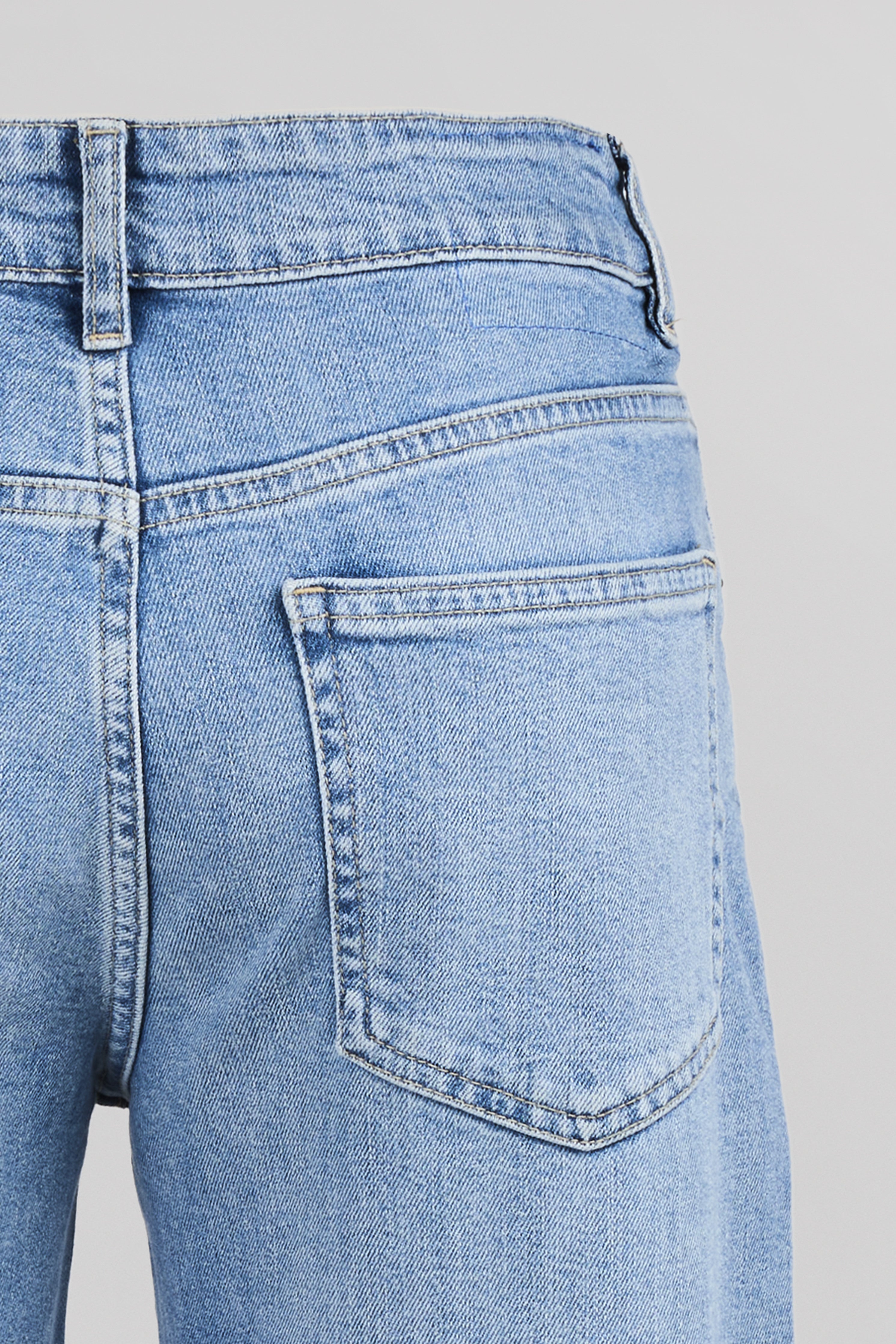 Teddy Smith Boyfriend jean droit bleu clair revers