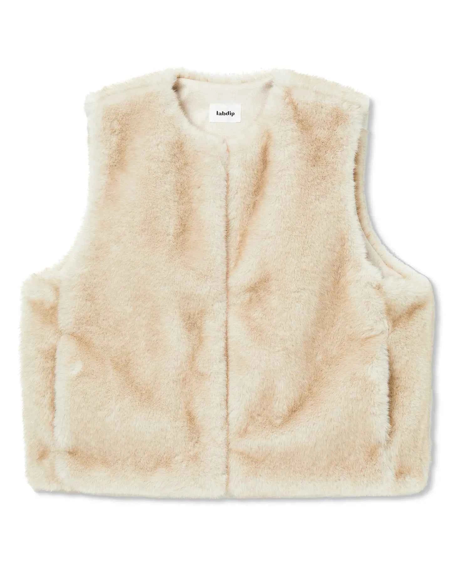 Labdip Baci Mink Cortina gilet fausse fourrure sans manches