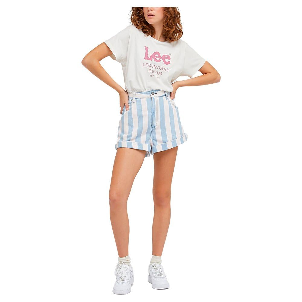 Lee Pleated short jean femme 26W taille haute