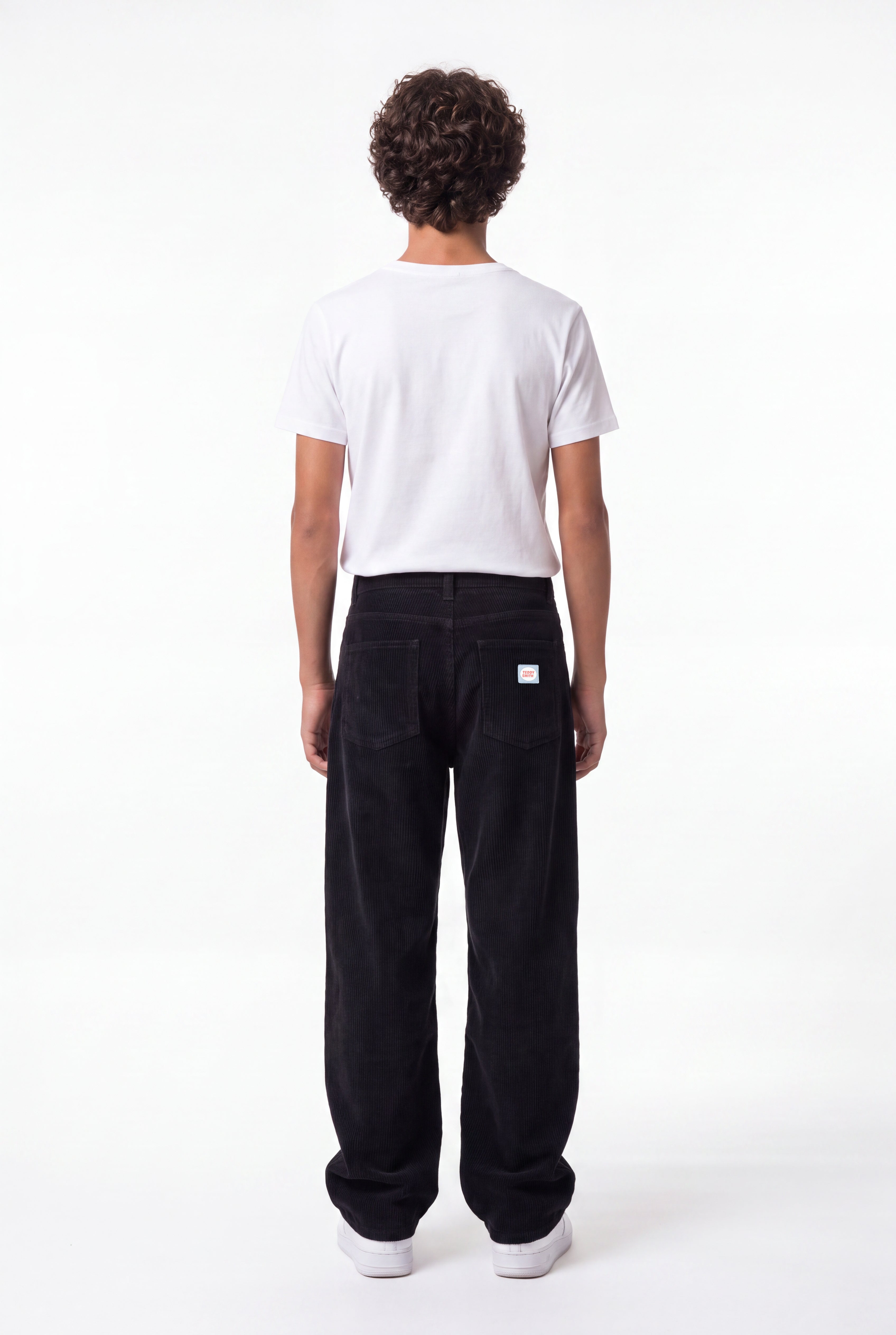 Teddy Smith Big Memphis Jr jean baggy noir velours garçon