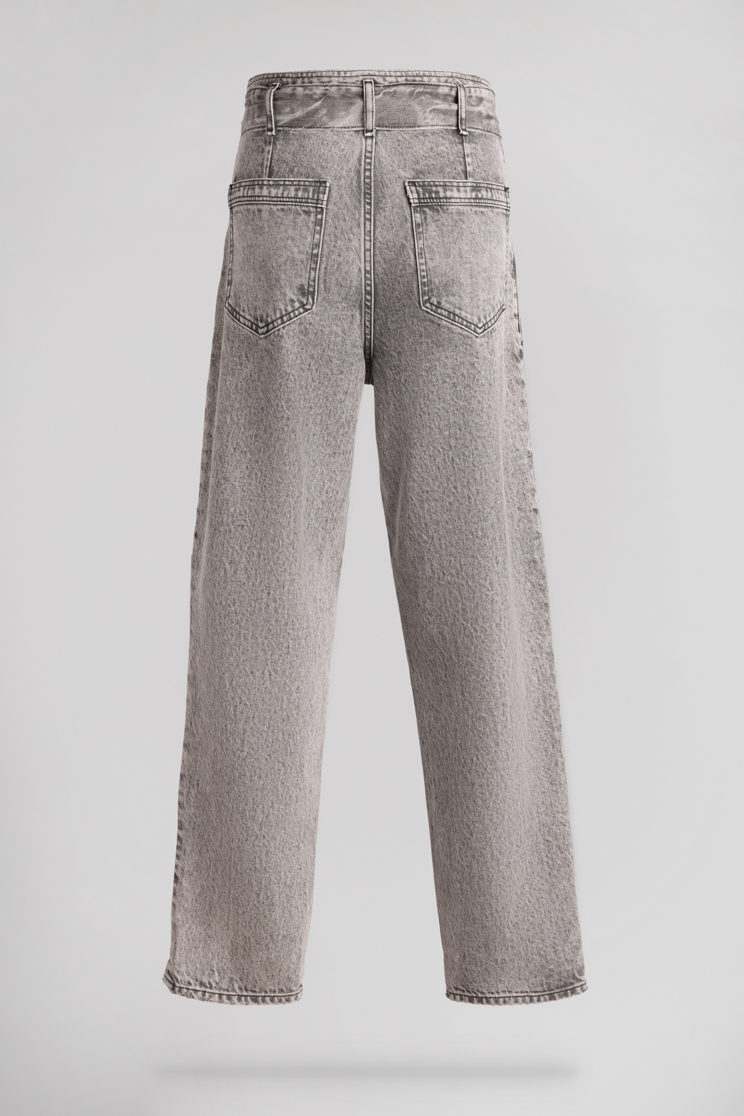 Teddy Smith P-Ginette Denim Grey jean mom taille haute coton