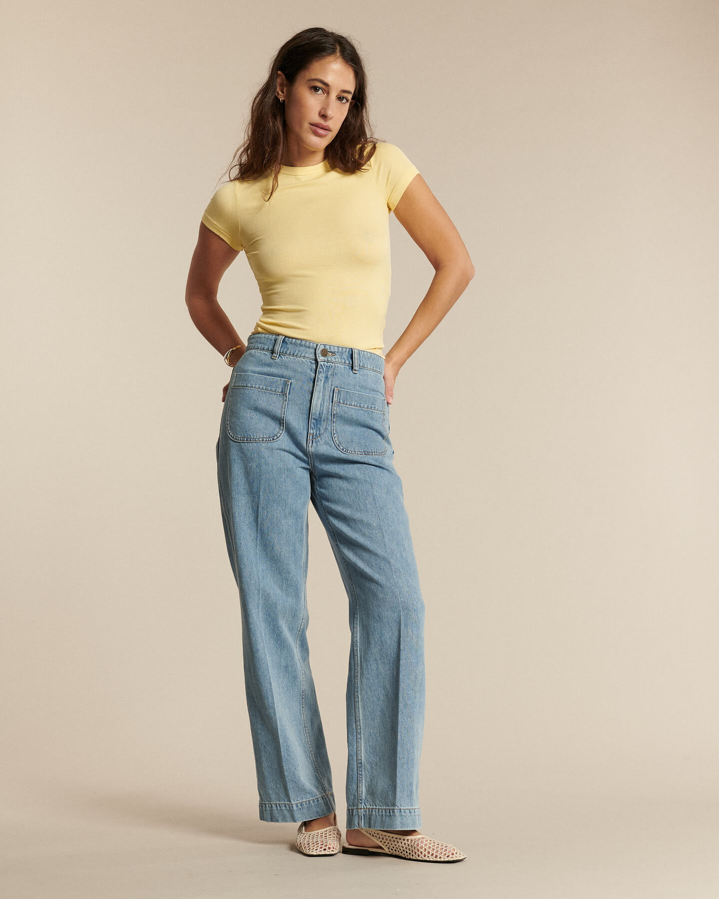 Labdip Samuel IN 22 jean taille haute past blue