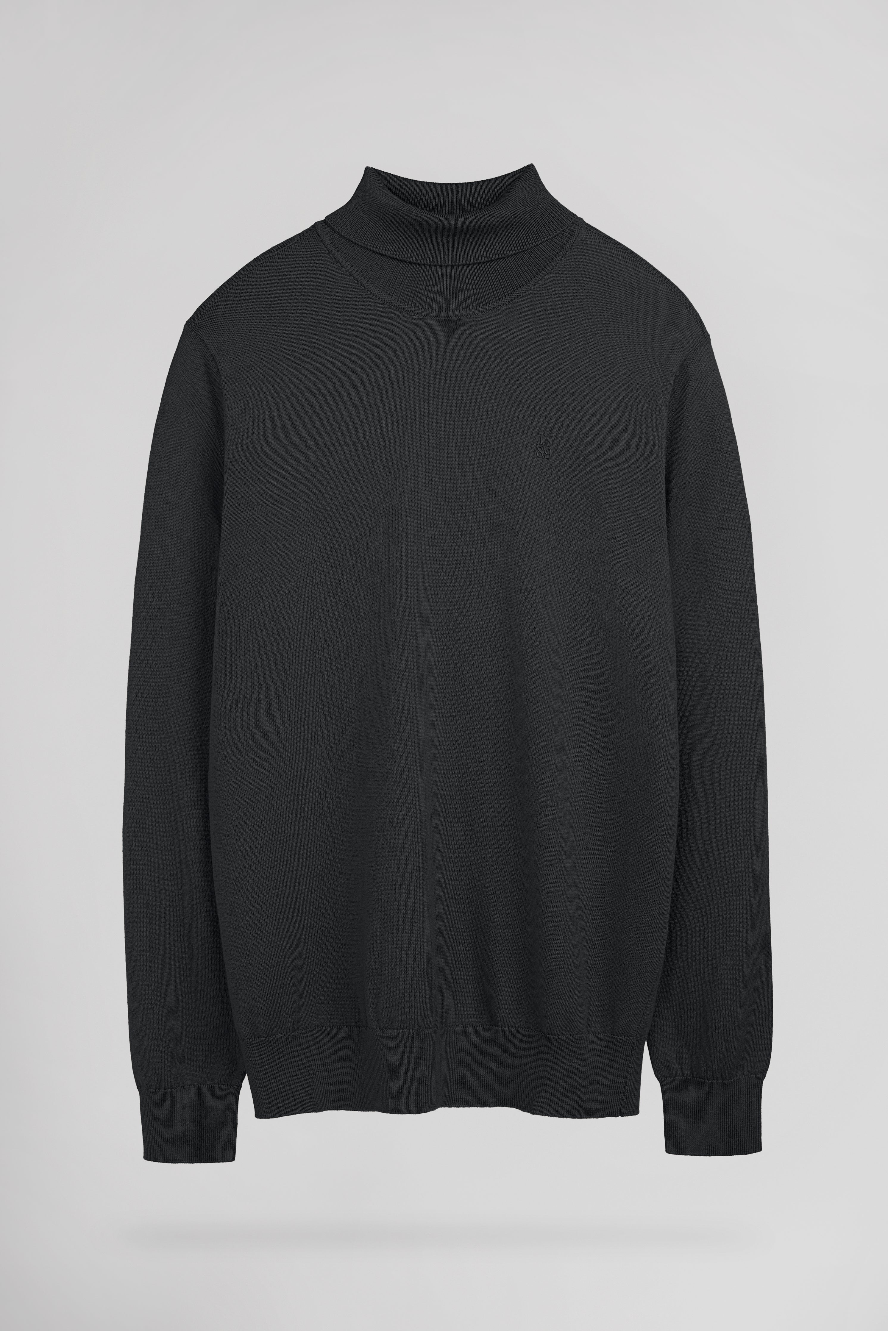 Teddy Smith P-Marcellus pull col roule melange black ajuste