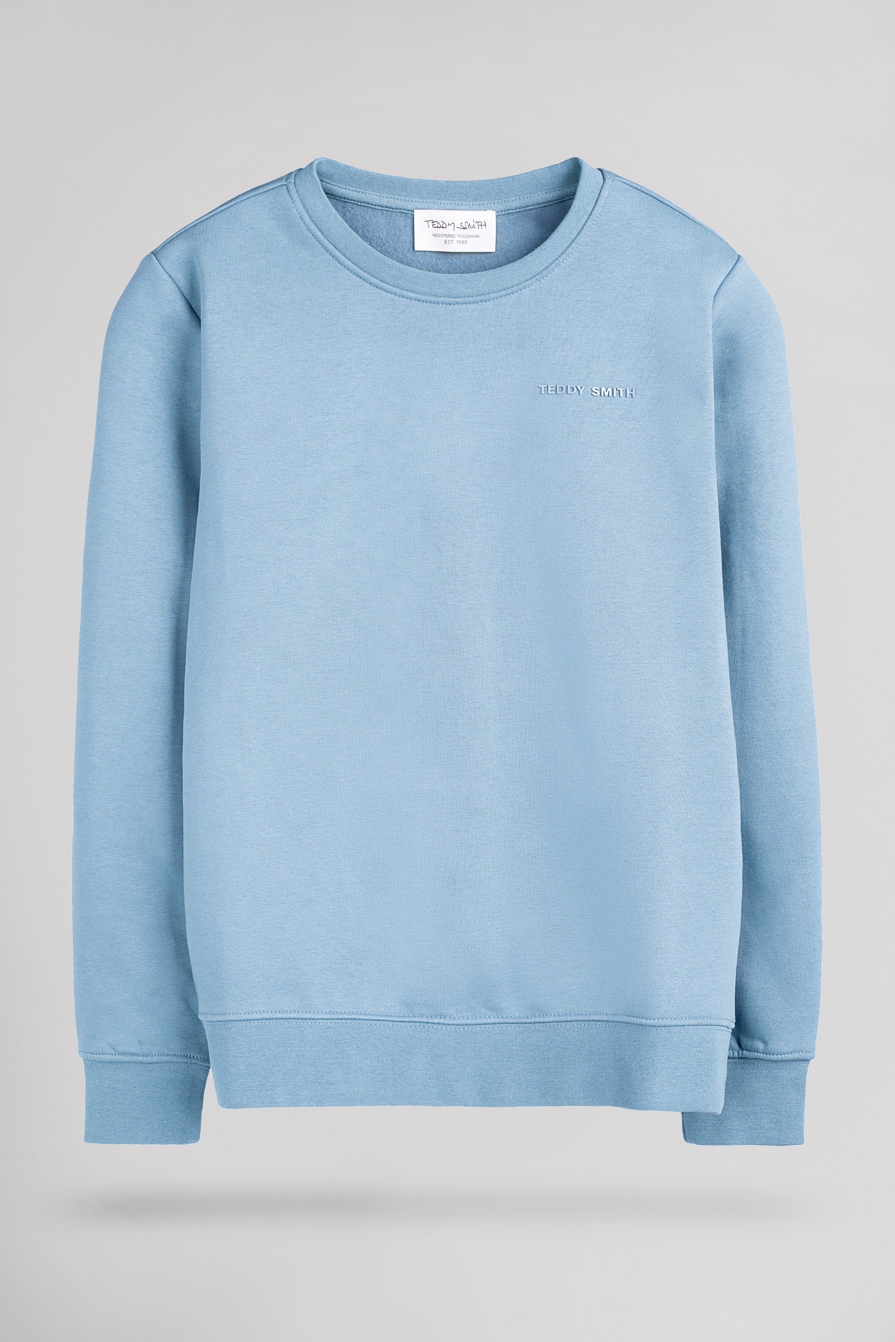 Teddy Smith S-Nark RC Jr sweat col rond bleu gris molleton