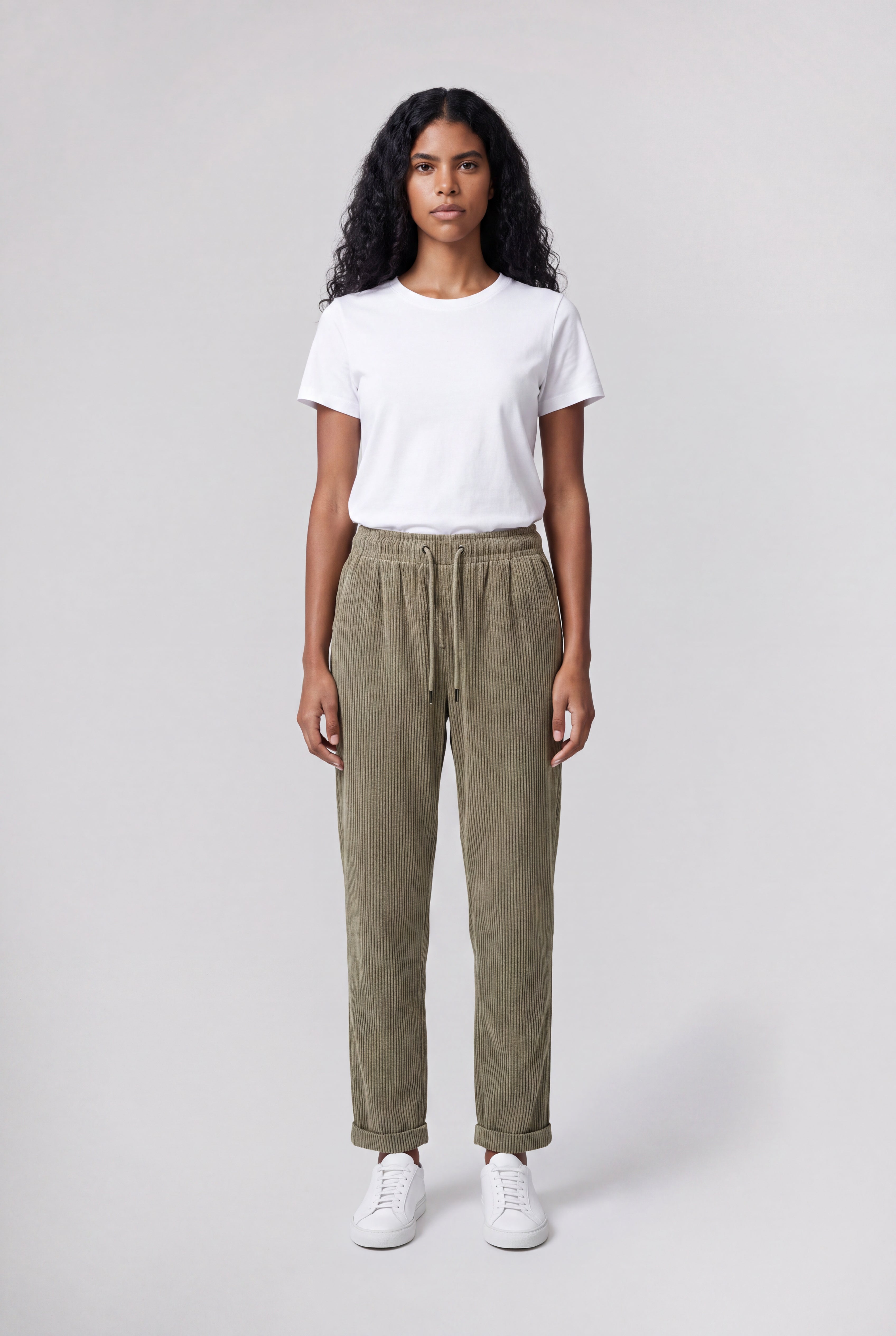 Teddy Smith Teddy Velours pantalon kaki bleach