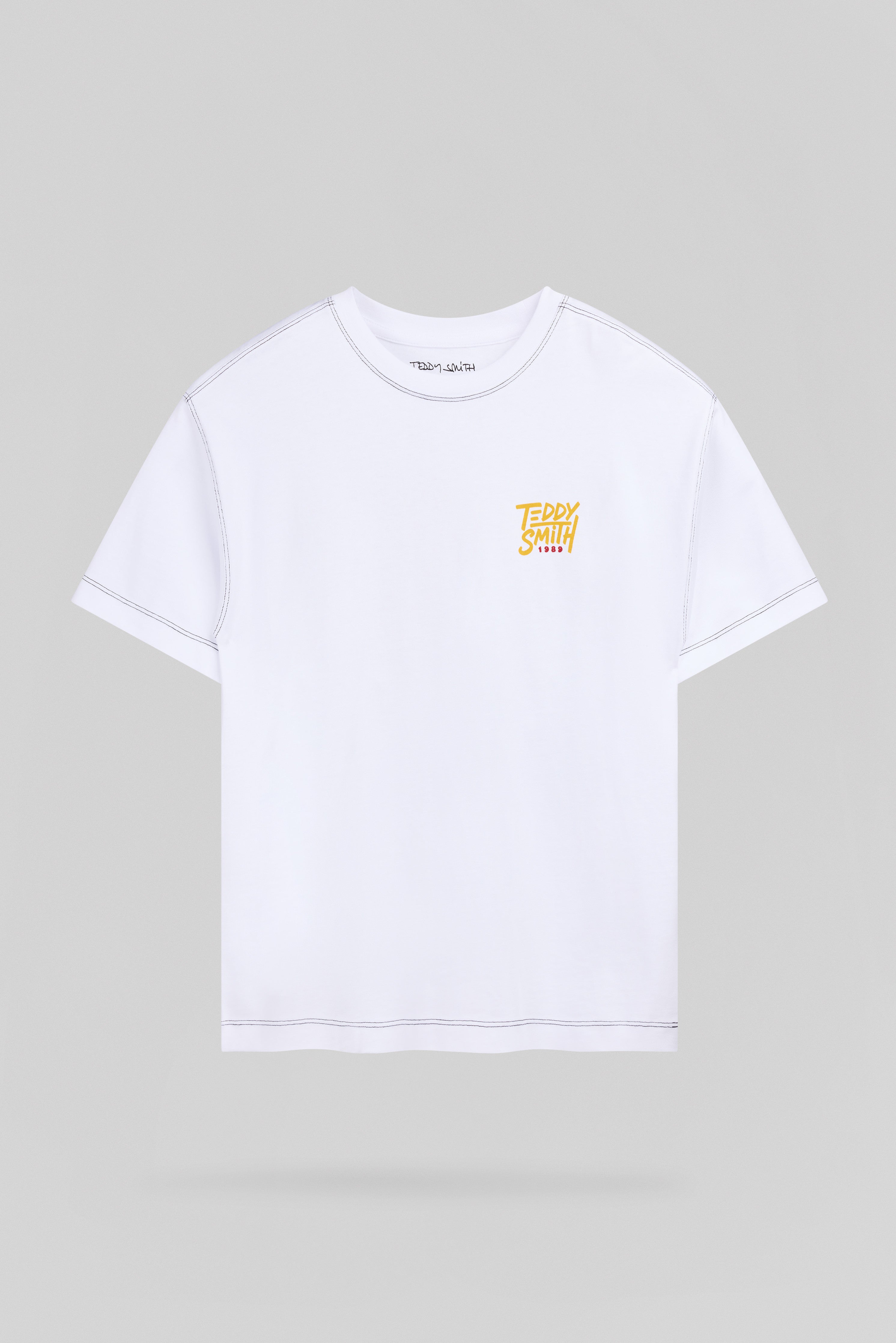 Teddy Smith T-Sam MC JR t-shirt garçon blanc imprimé