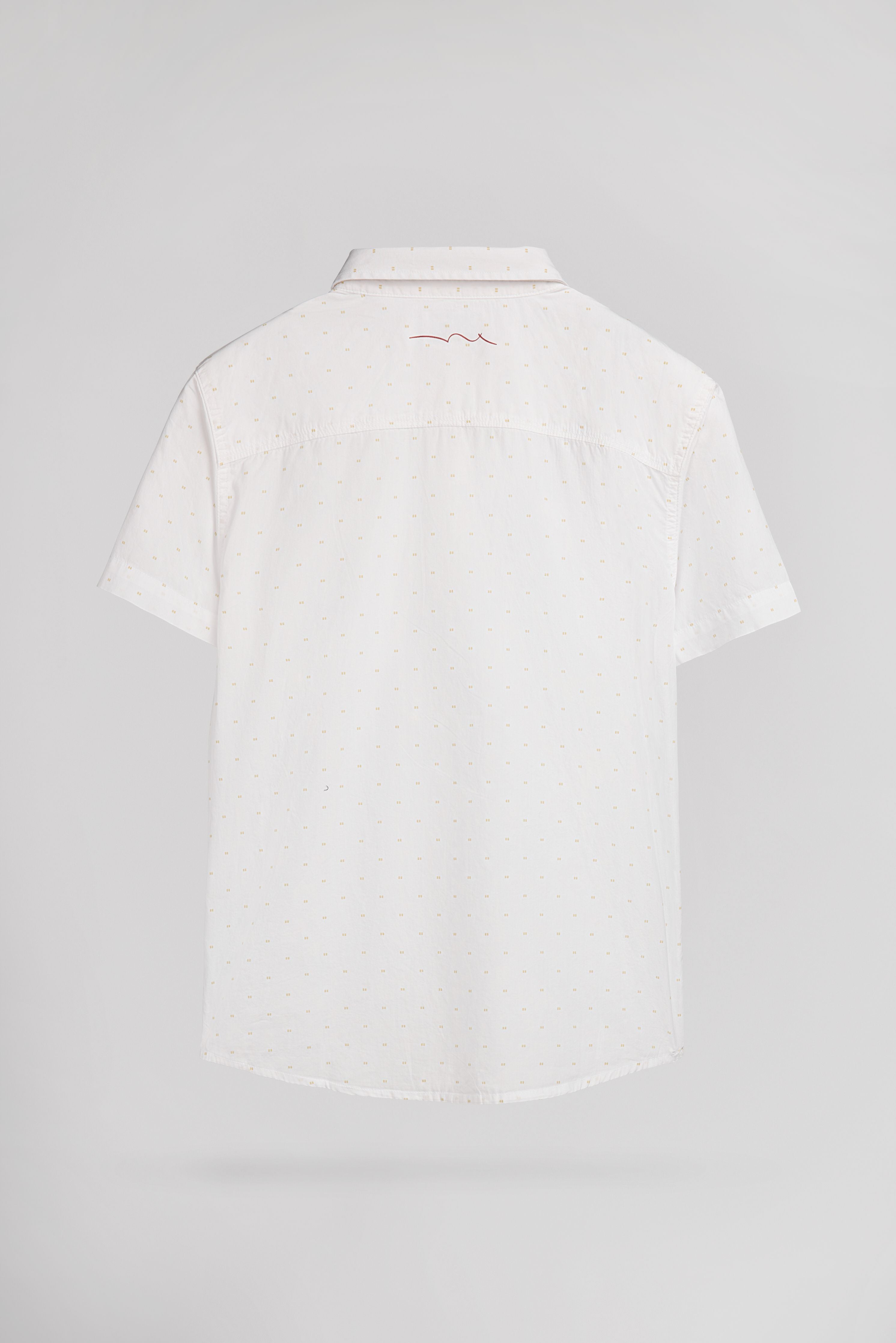 Teddy Smith C-Floral MC JR chemise garçon blanc