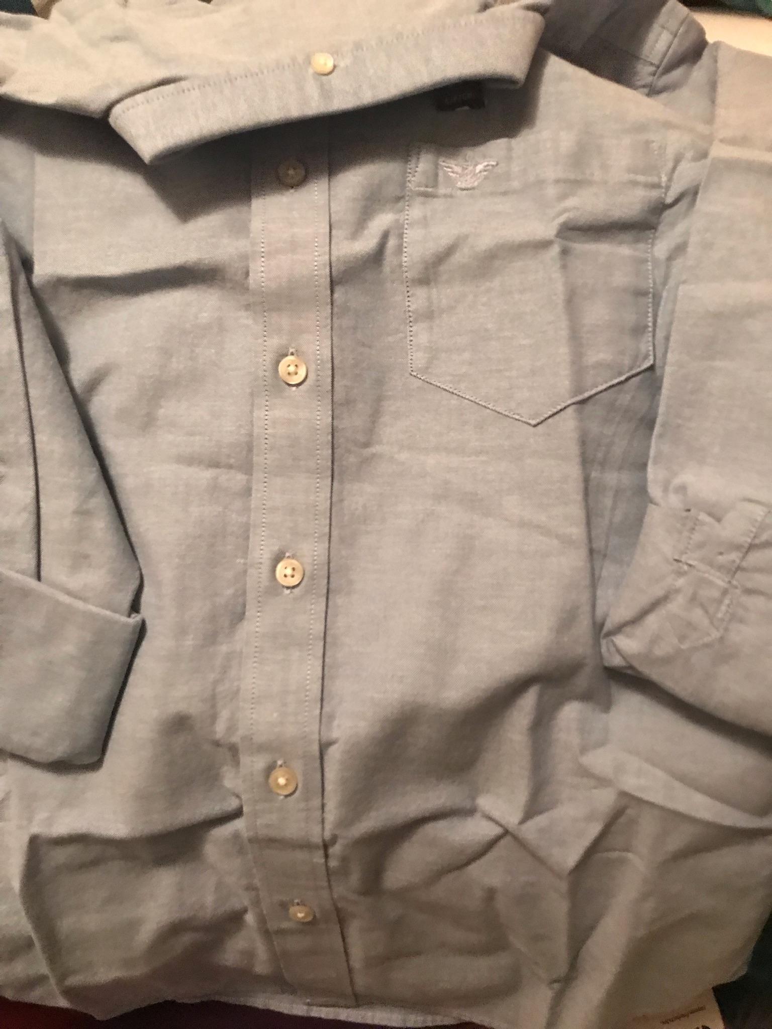 Dockers Oxford chemise homme bleue slim manches longues