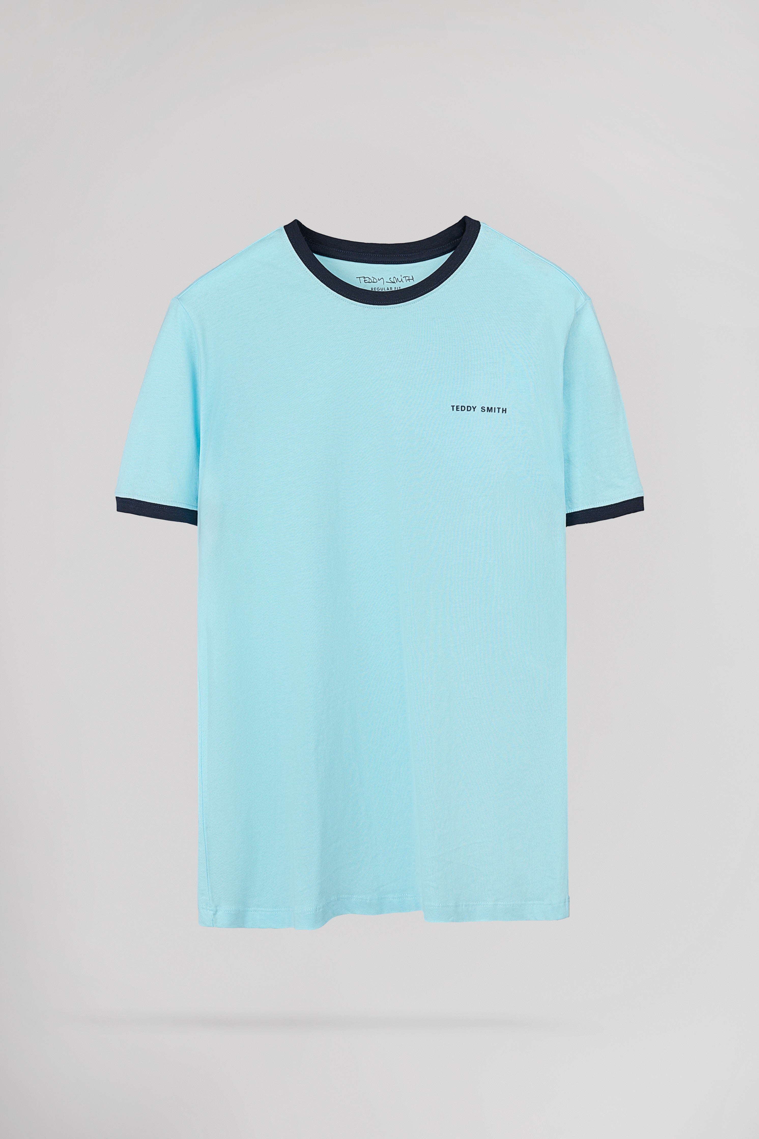 Teddy Smith The-Tee 2 R MC t-shirt bleu lagon col rond
