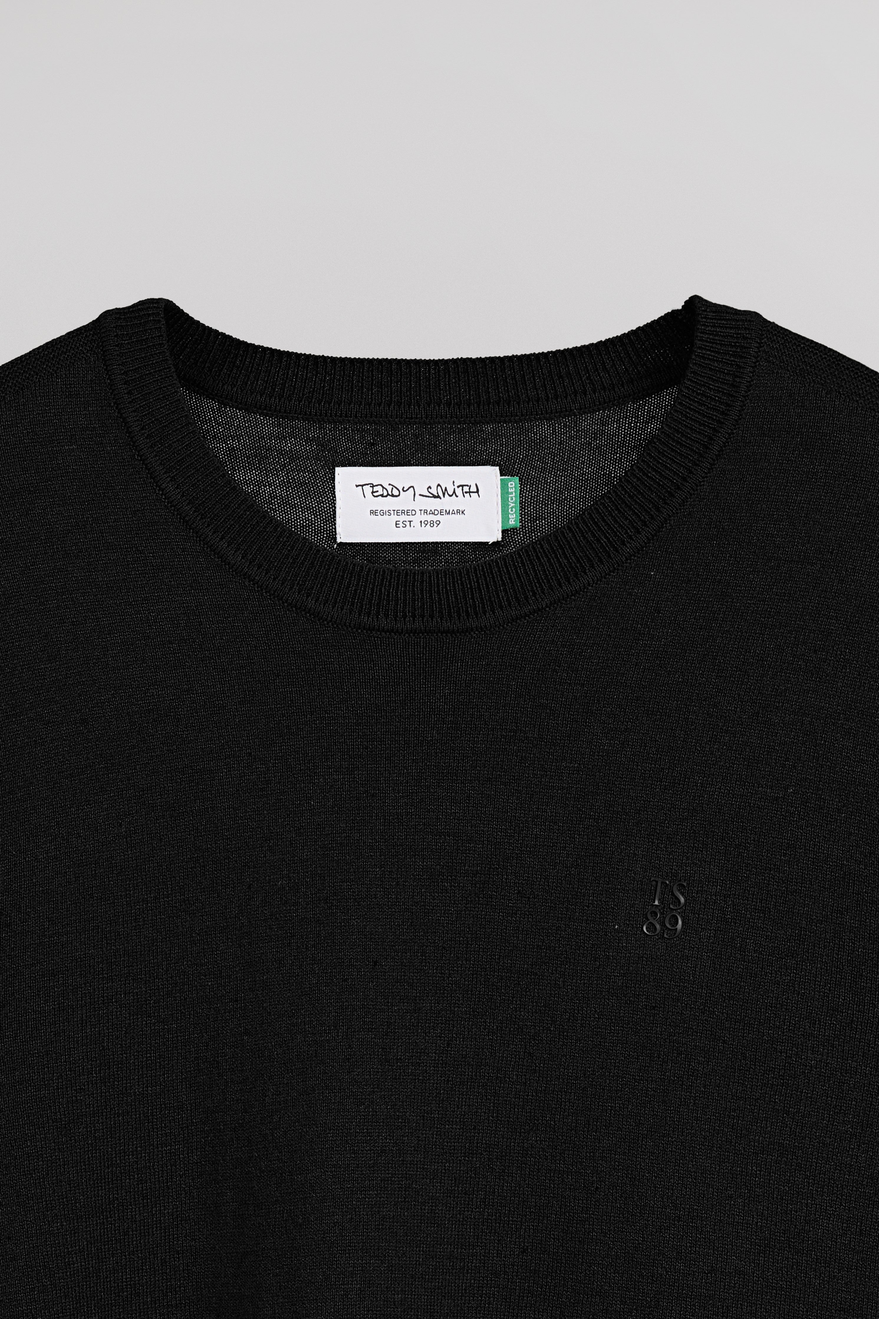 Teddy Smith P-Martino pull col rond ajusté homme noir