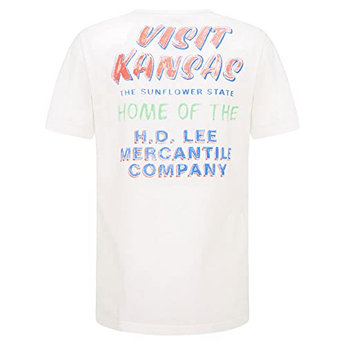 Lee Poster T-shirt Homme Écru Coupe Droite