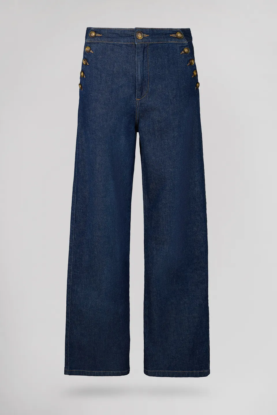 Teddy Smith P-Marina jean large taille haute bleu femme