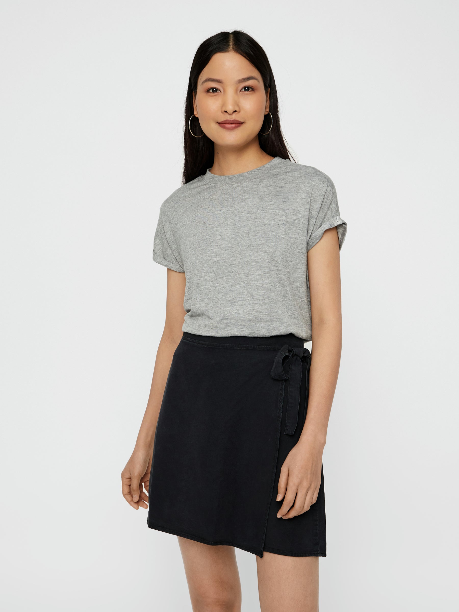 Noisy May t-shirt col rond coupe droite viscose stretch