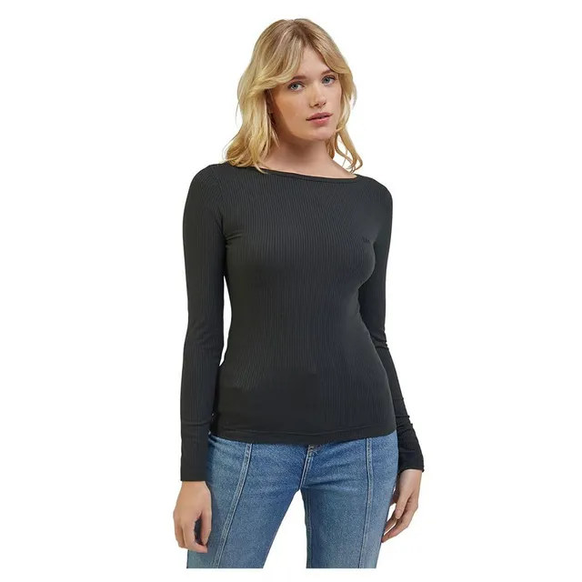 Lee LS Boat Neck Tee Slim Femme manche longue anthracite