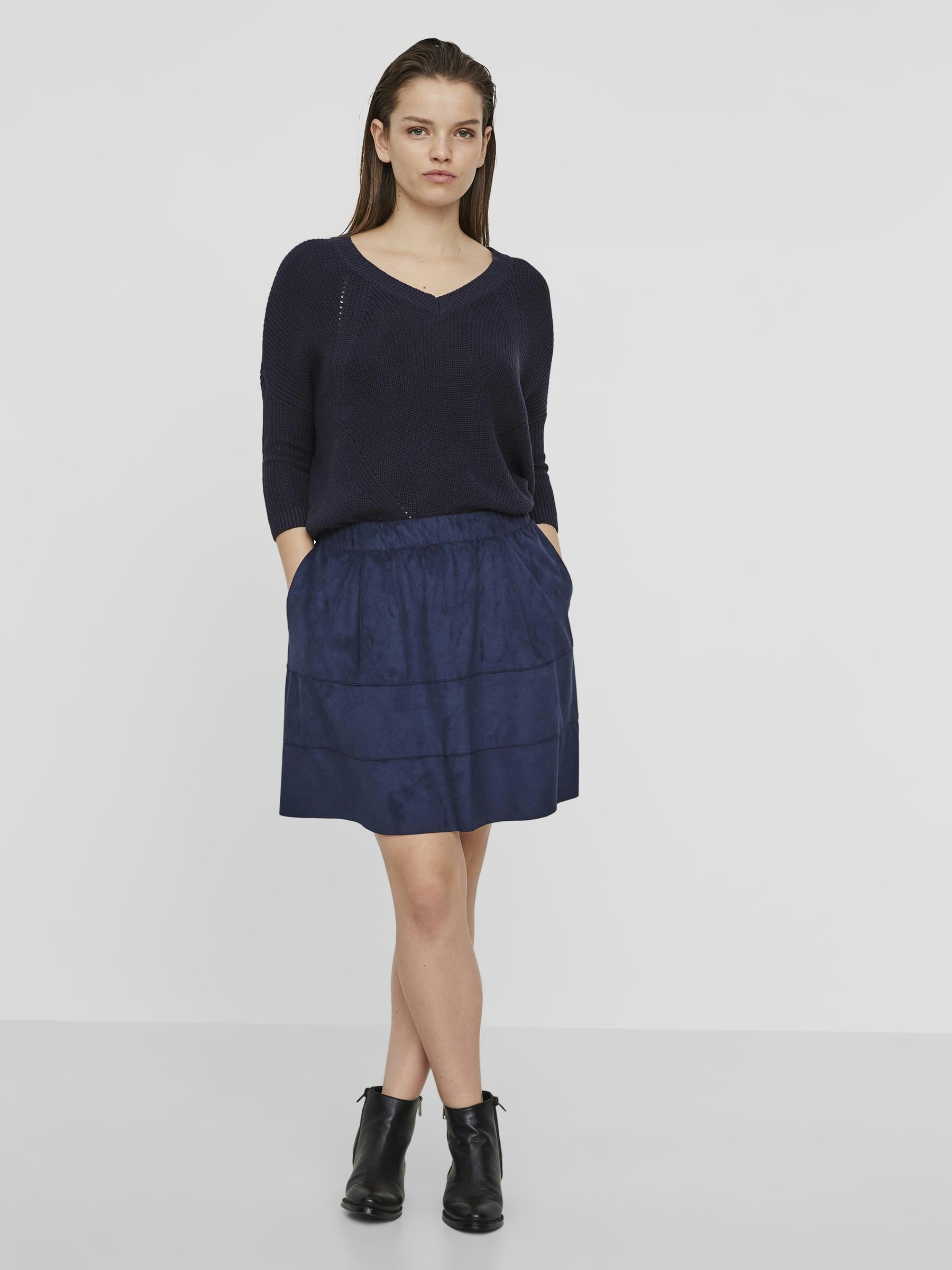 Noisy May mini jupe simili daim taille élastique