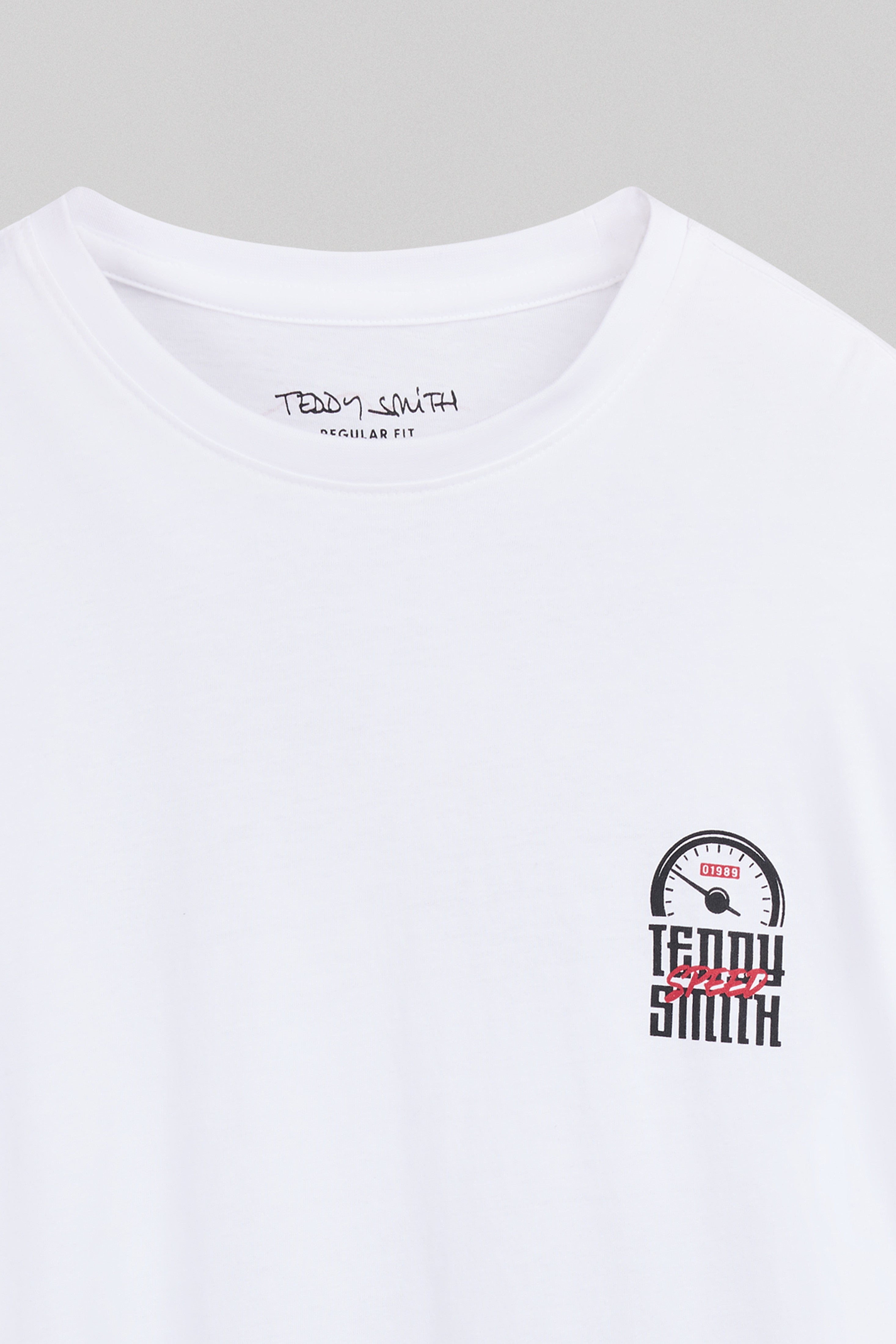 Teddy Smith T-Cars 2 MC Blanc t-shirt homme blanc coton