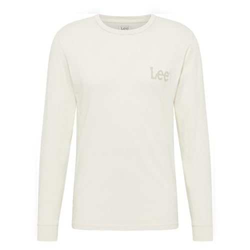 Lee Ls Wobbly Logo Tee t-shirt homme XL écru manches longues
