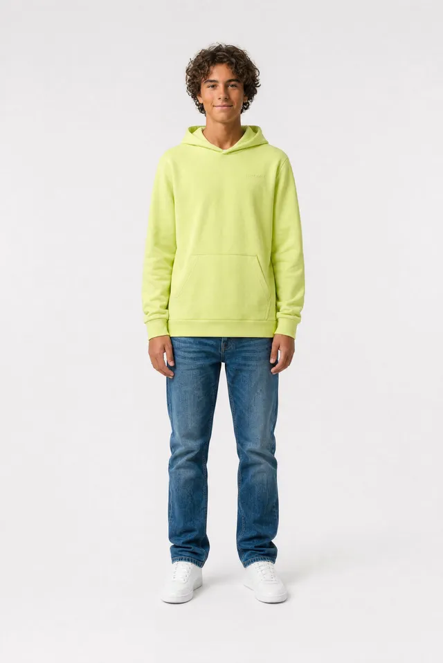 Teddy Smith S-Nark Hoody sweat garçon jaune fluo