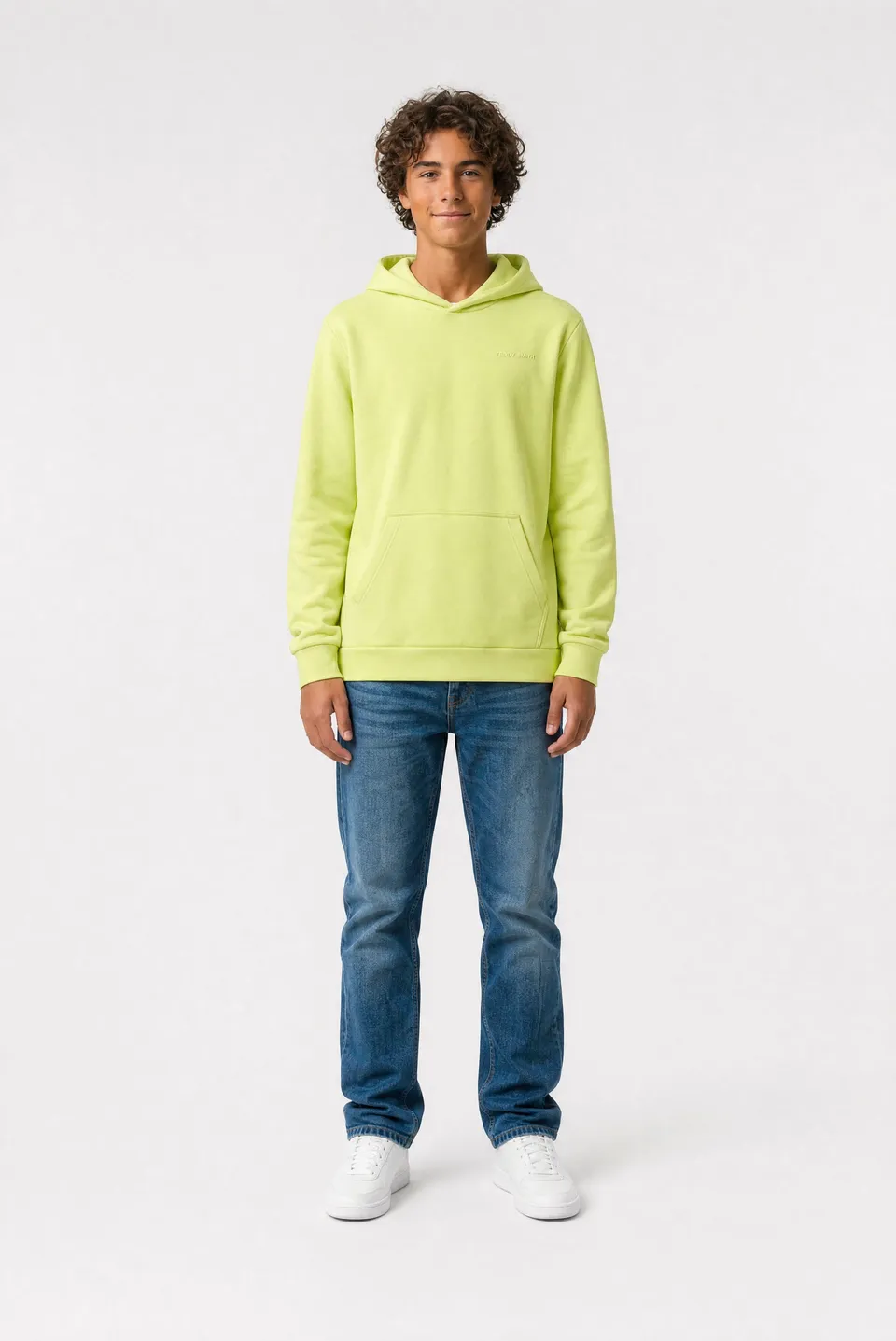 Teddy Smith S-Nark Hoody sweat garçon jaune fluo